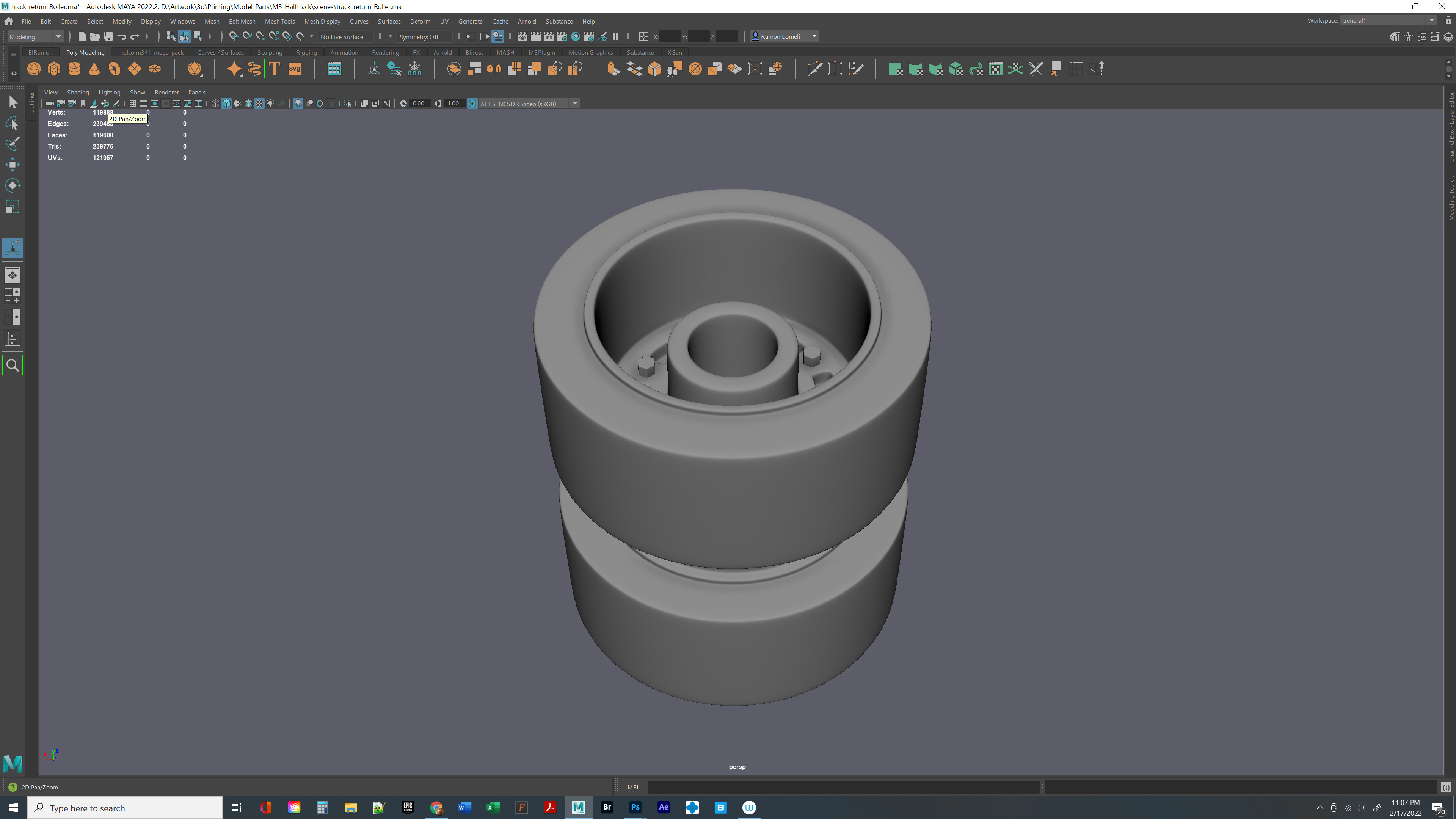 1/35 scale M3 Halftrack road wheel
