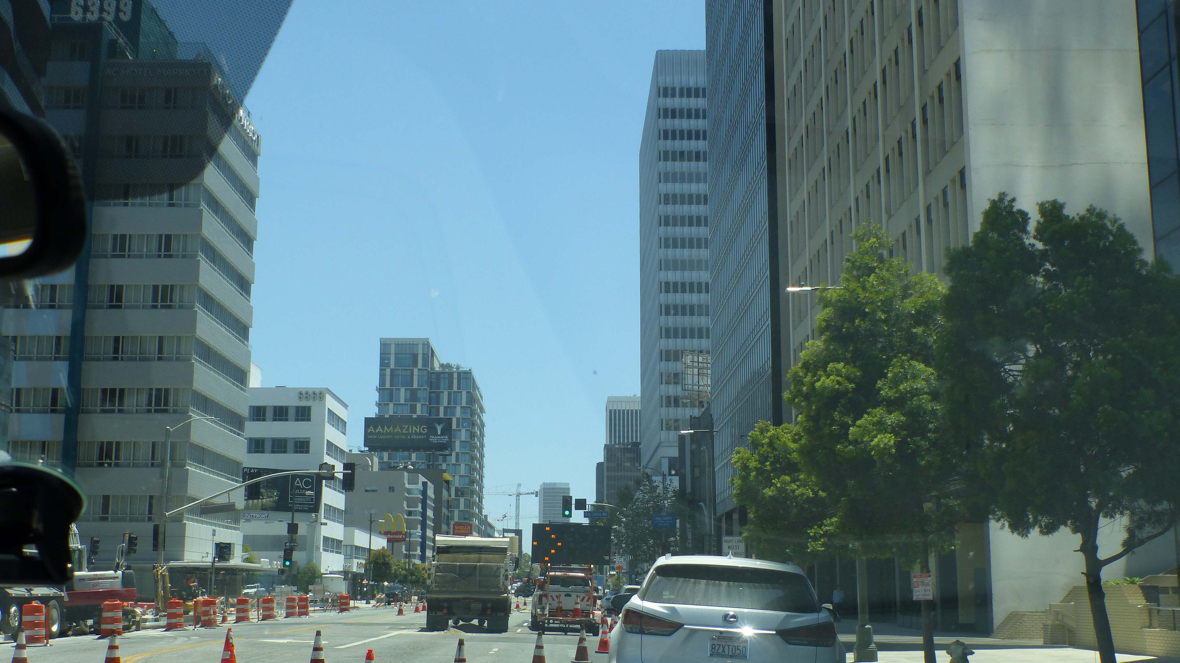 Driving around Los Angeles
