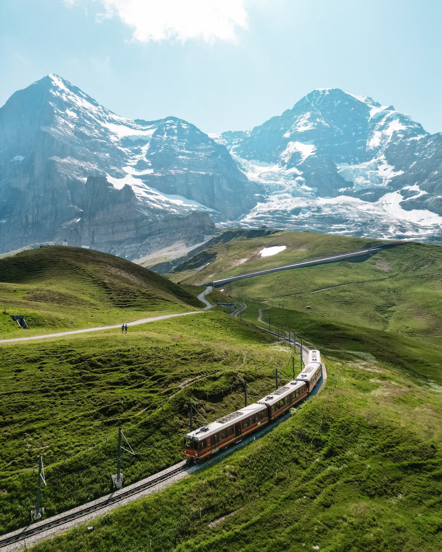Le train à crémaillère menant au Jungfraujoch
