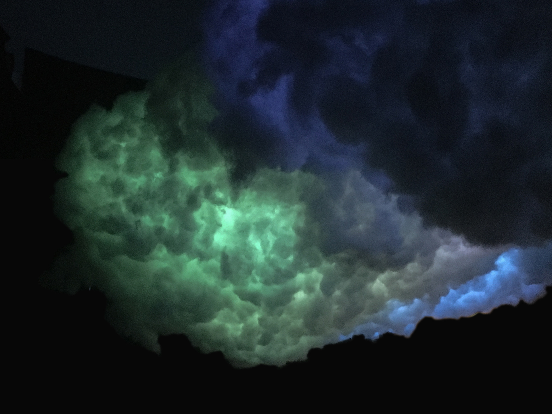 Glowing clouds