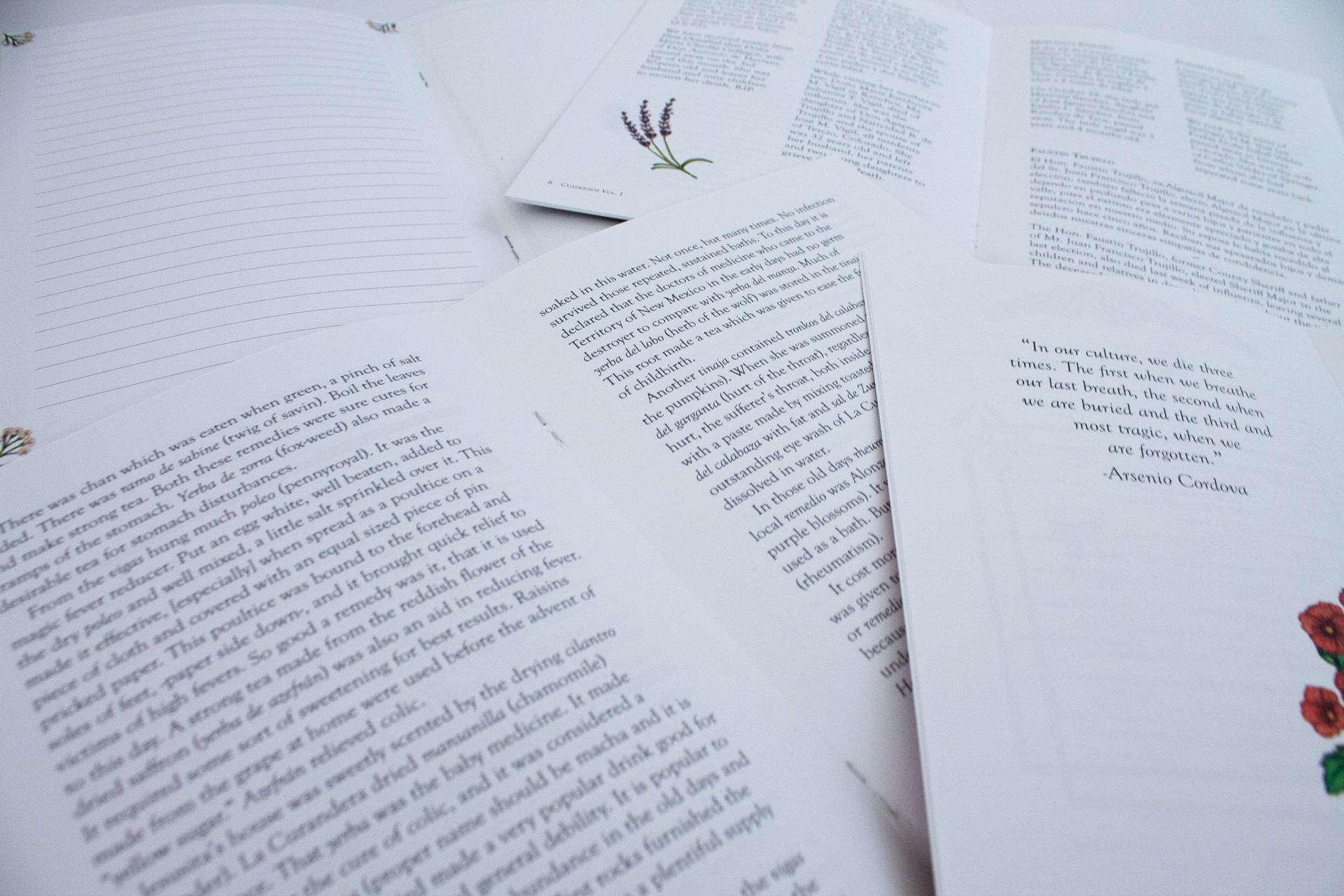 Pages from Cuaderno booklets