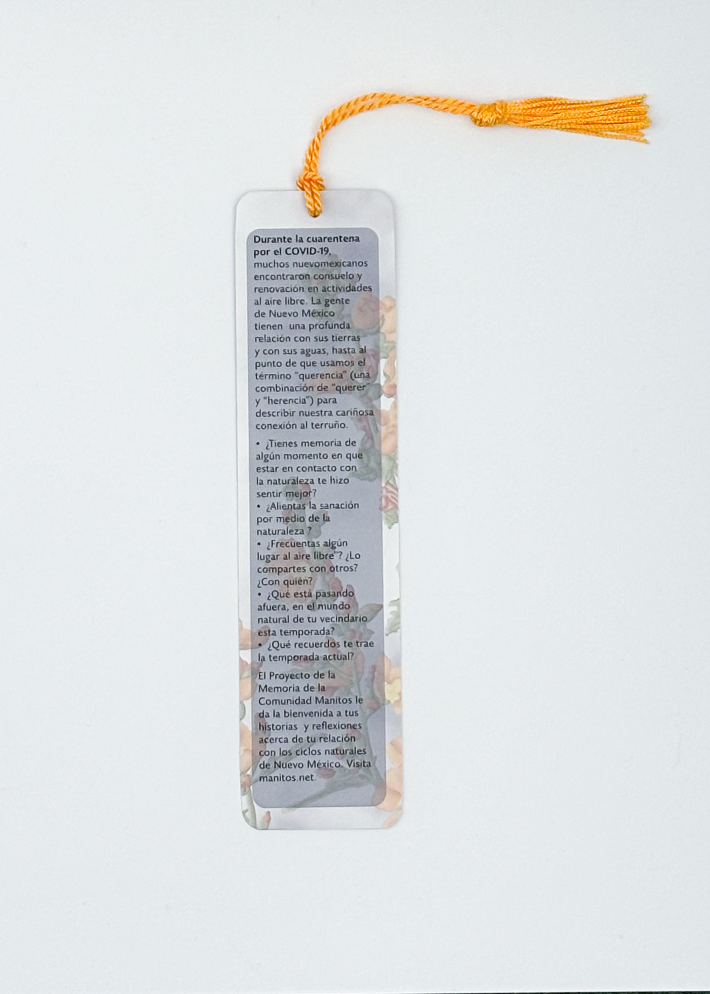 Bookmark with Spanish series description of the Vol. 2 series.