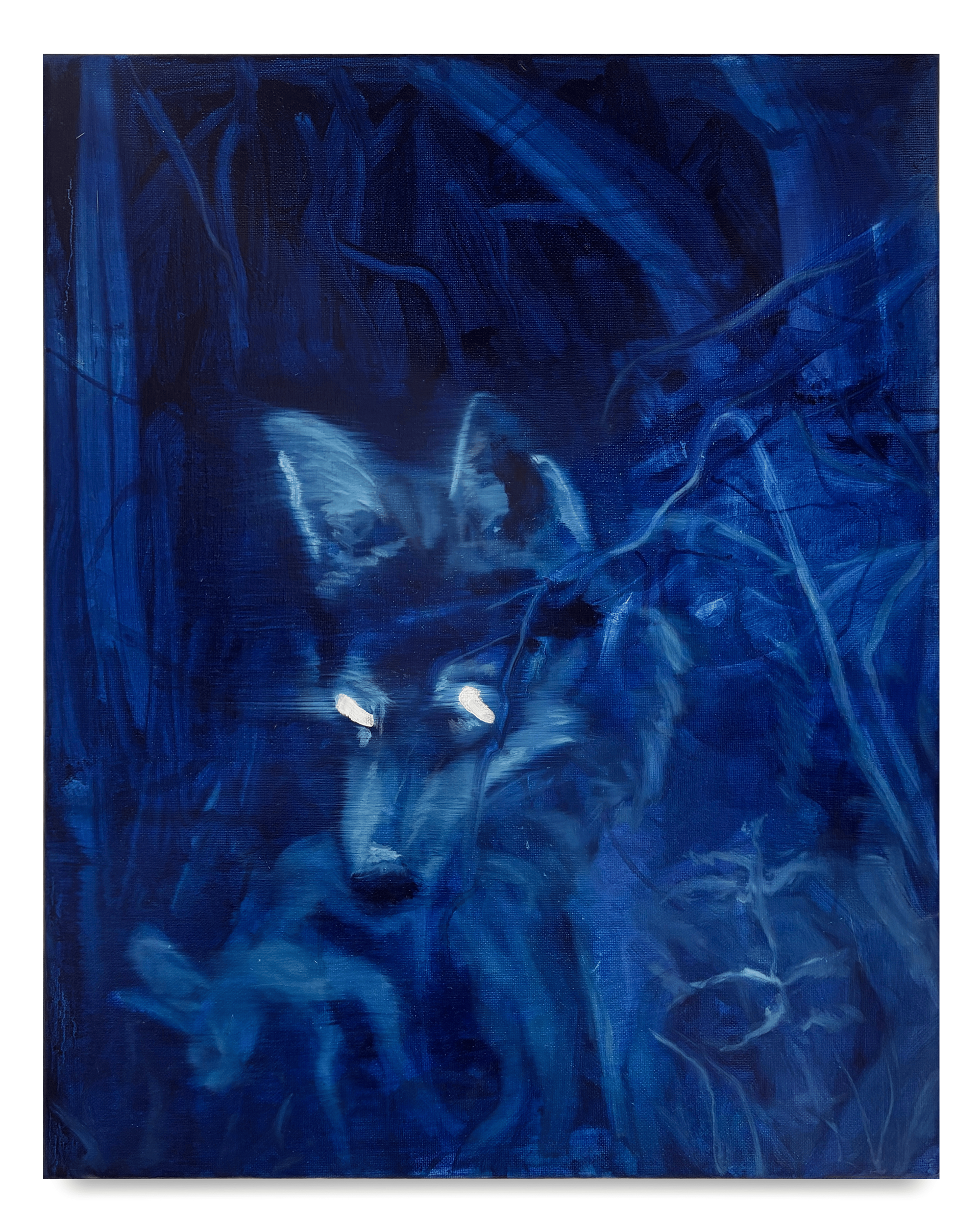 Coyotes fantasmas I | Oil and acrylic on canvas | 16”x20” | 2025