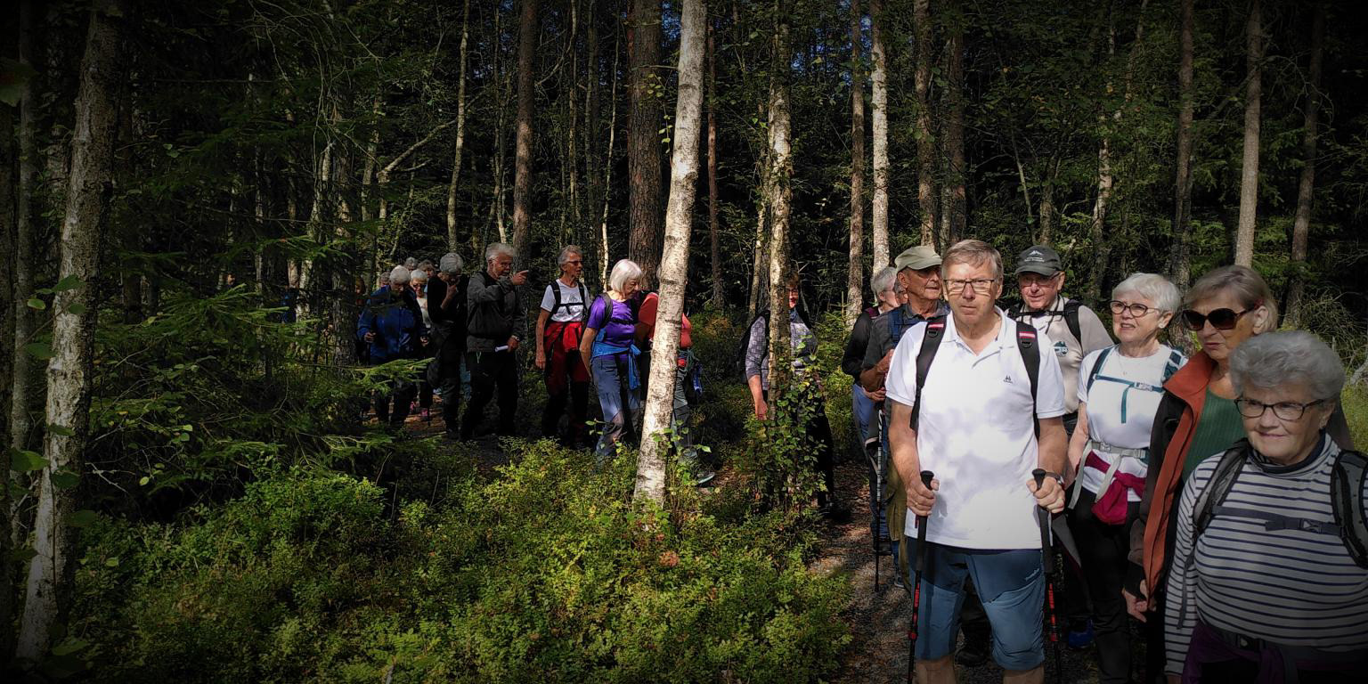 NATURSTIEN er trim av beste sort. Her ein gjeng frå Hagerupshuset på Stord som vitja oss i september 2022.
