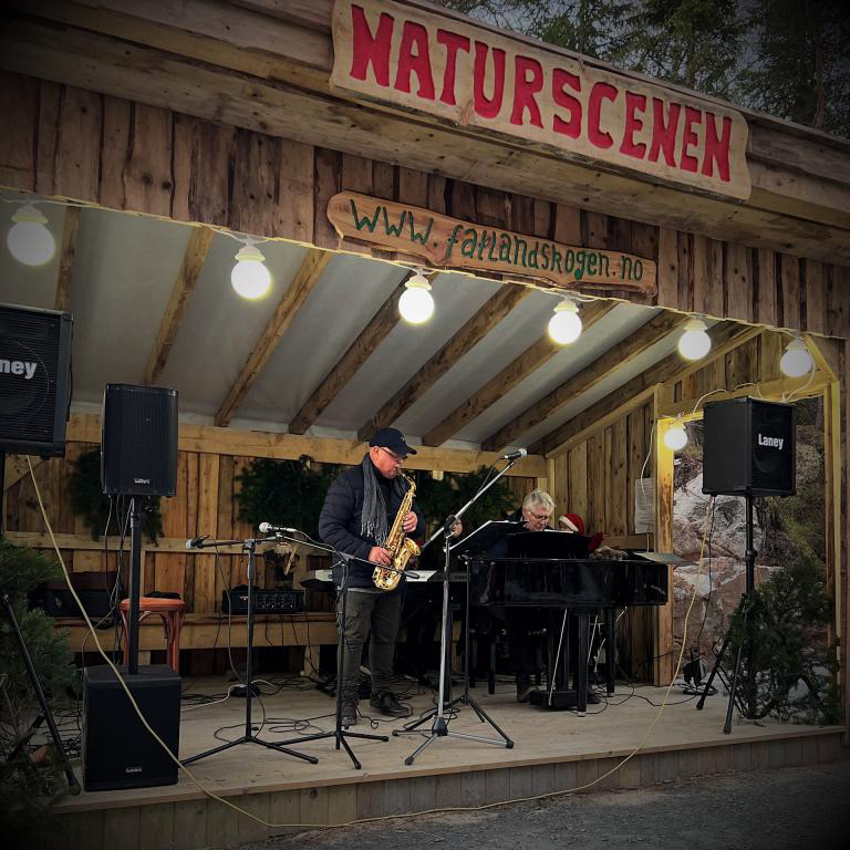 Audun Tvedten (sax) og Torvald Gjerde (piano) er ein god kombinasjon. Men ikkje eingong på Is-land hadde Torvald spelt med så is-kalde fingrar. Foto: Sunniva Lind T Gjerde.