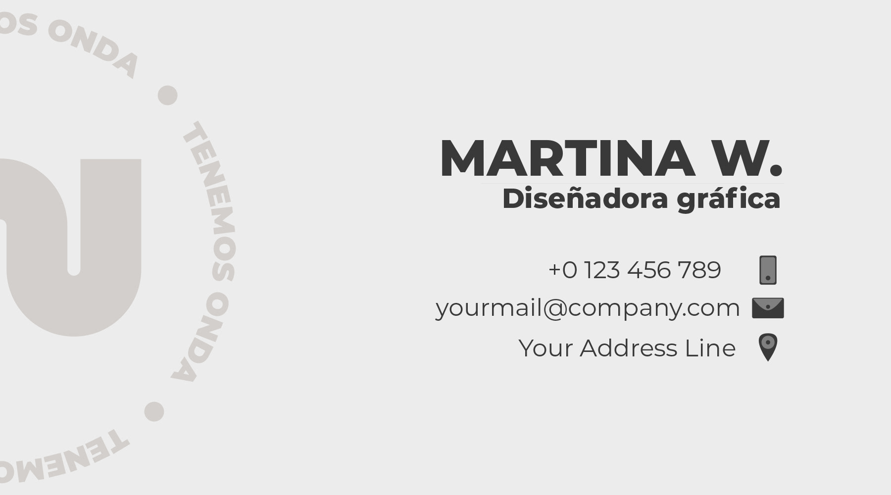 Tarjeta Personal Dorso