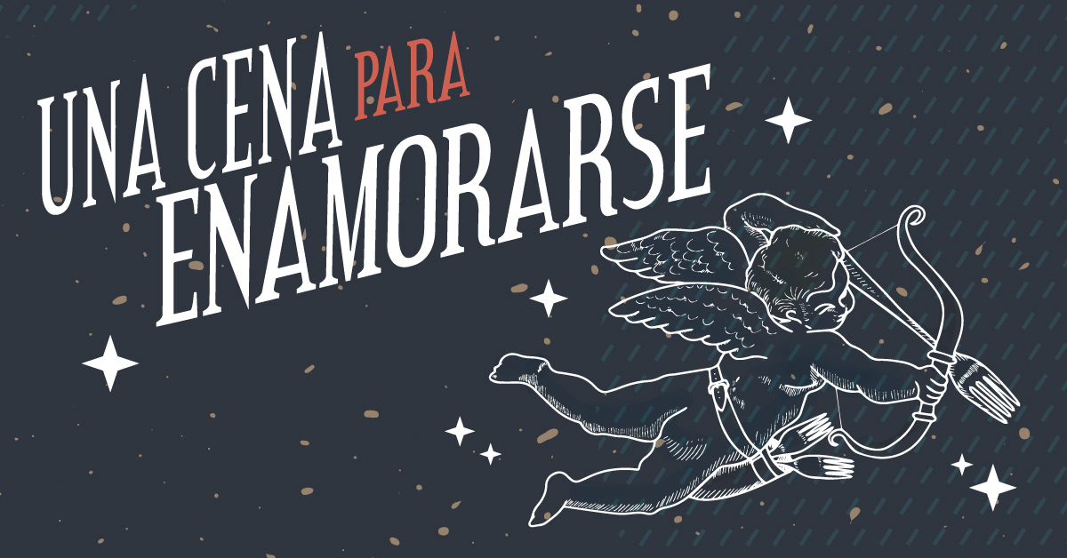 Ilustración para cena del día de los enamorados.