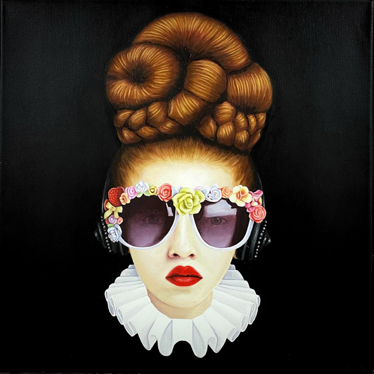 Reina con Anteojos - Oleo sobre tela - 50 x 50 cm