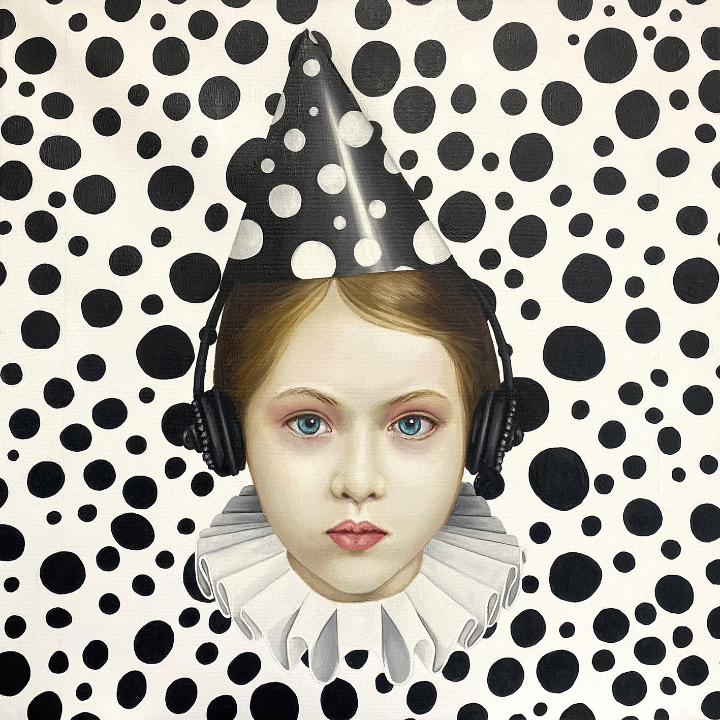 Reina Lunar (Kusama) - Oleo sobre tela - 50 x 50 cm