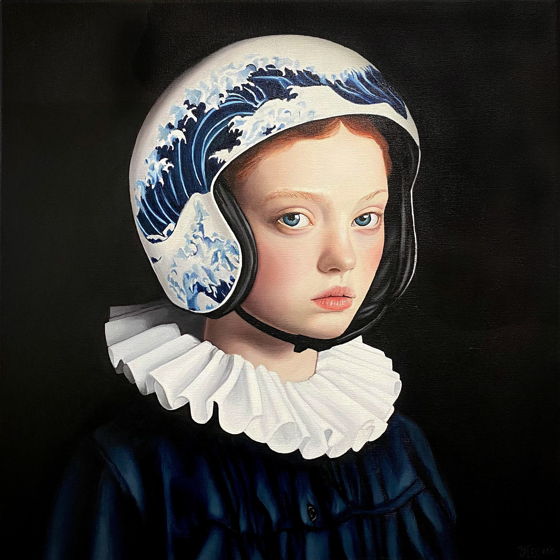 Reina La Gran Ola - Oleo sobre tela -  40 x 40 cm