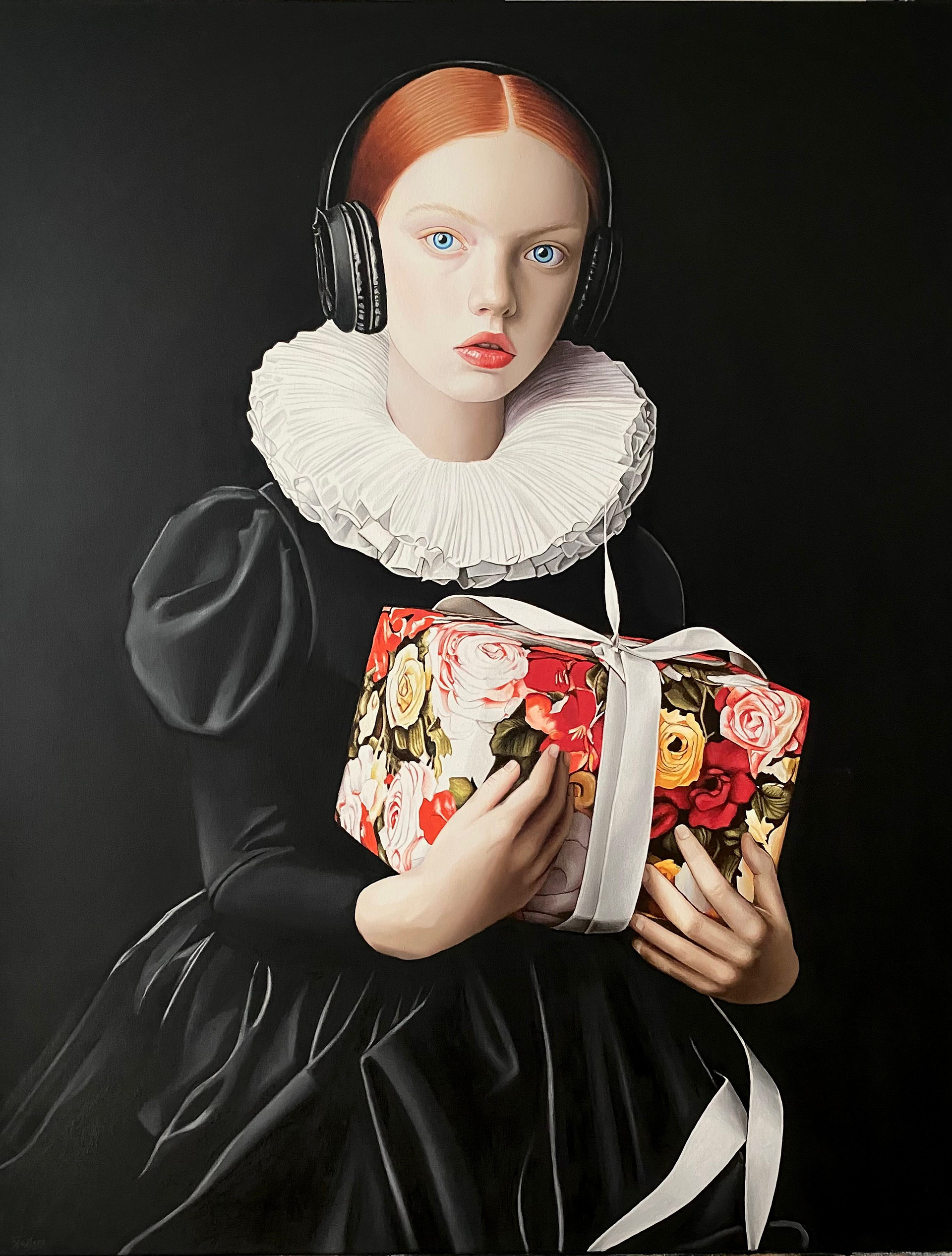 Reina con Regalo - Oleo sobre tela - 70 x 90 cm