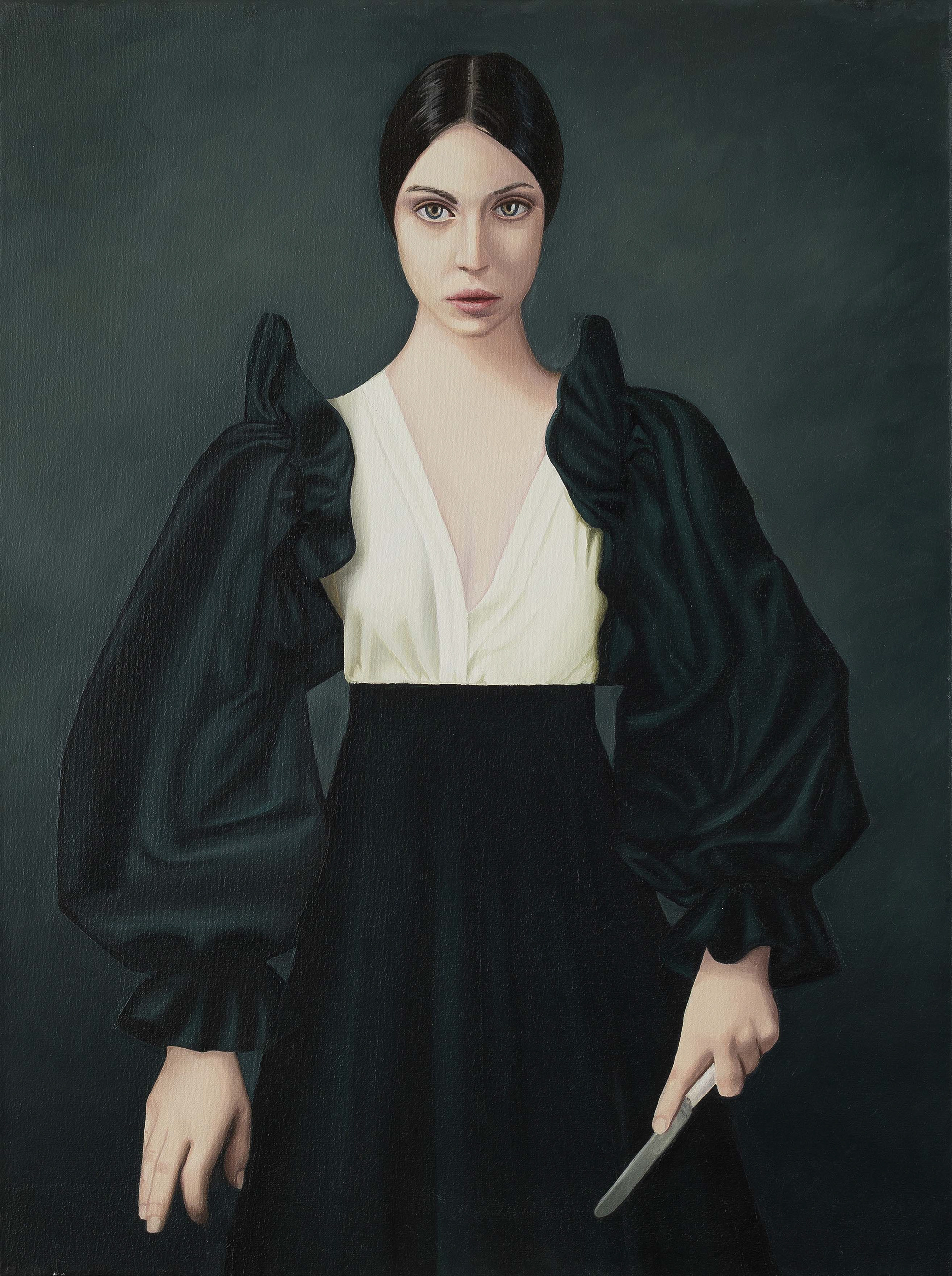 La Viuda - Oleo sobre tela - 45 x 60 cm