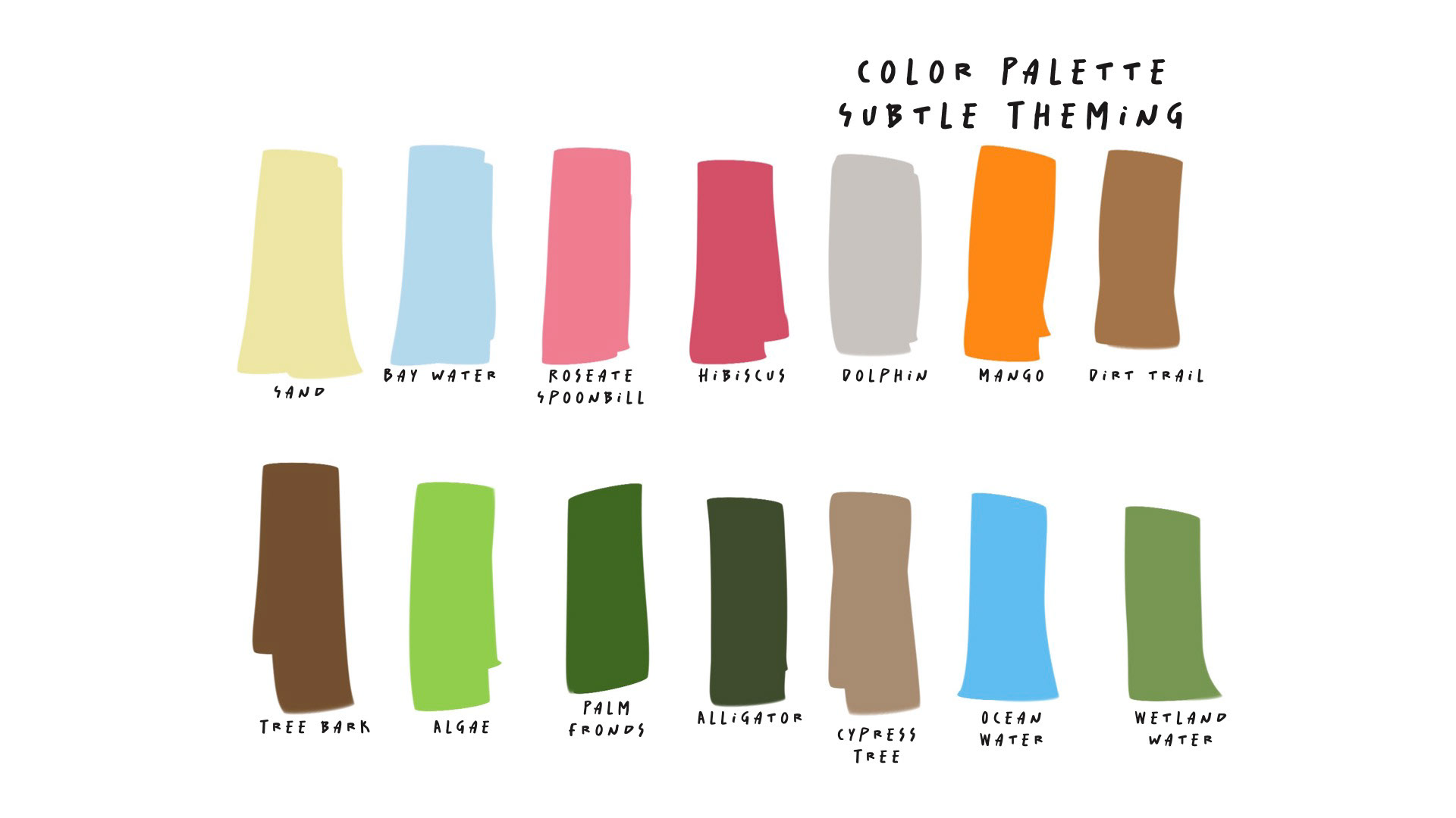 Color palette intended for interior design and branding.