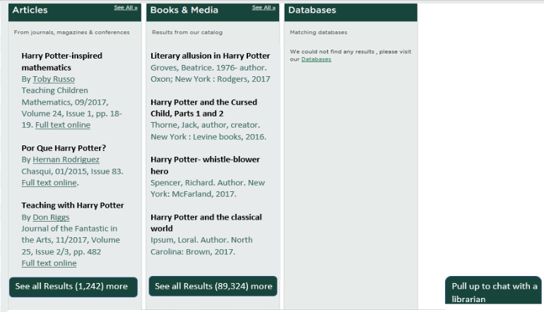 More clear separation of categories and results with improved contrast and organization