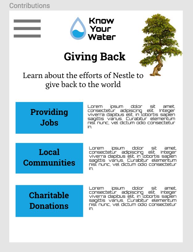 Giving Back Page