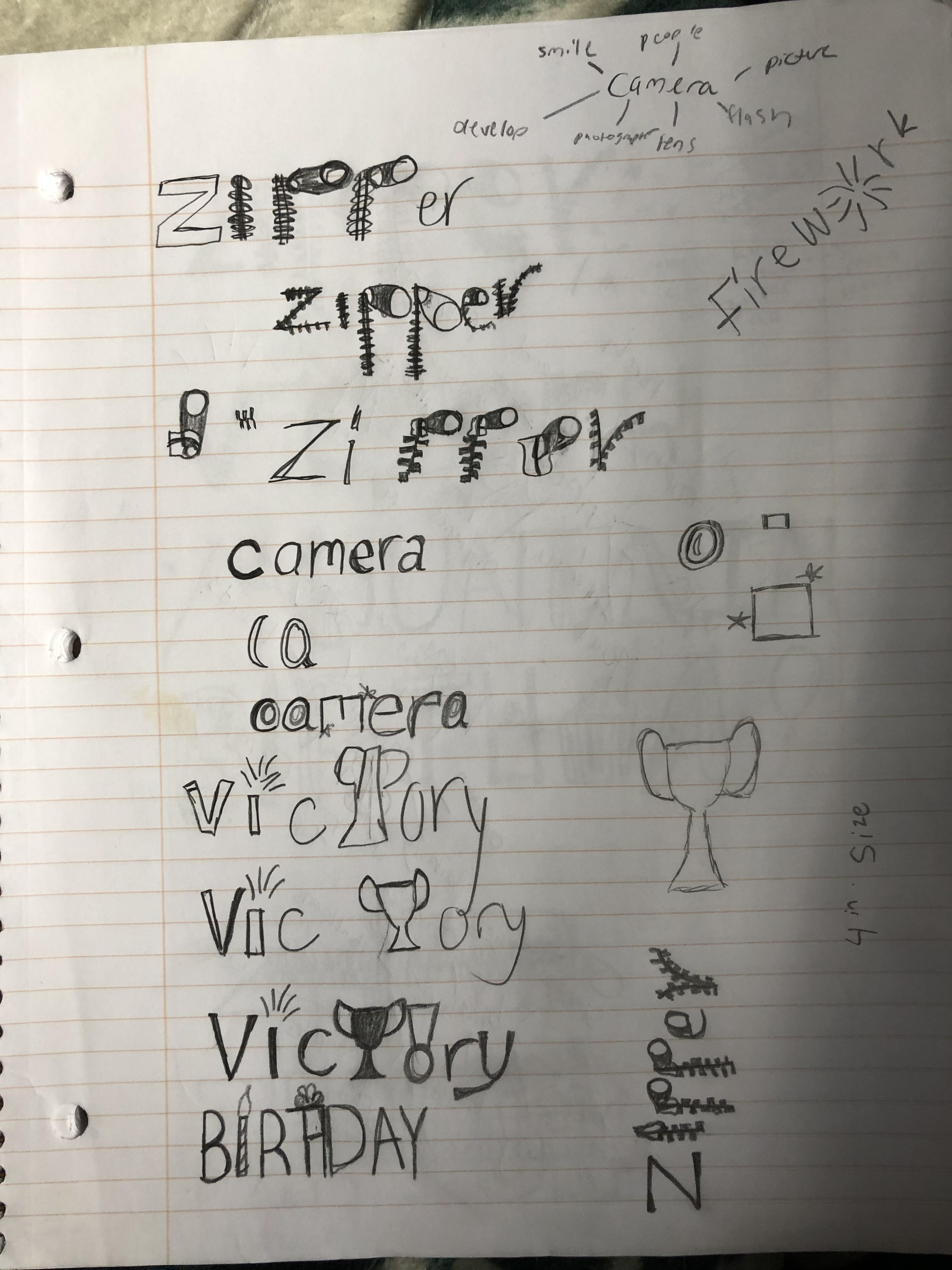 first renditions of words