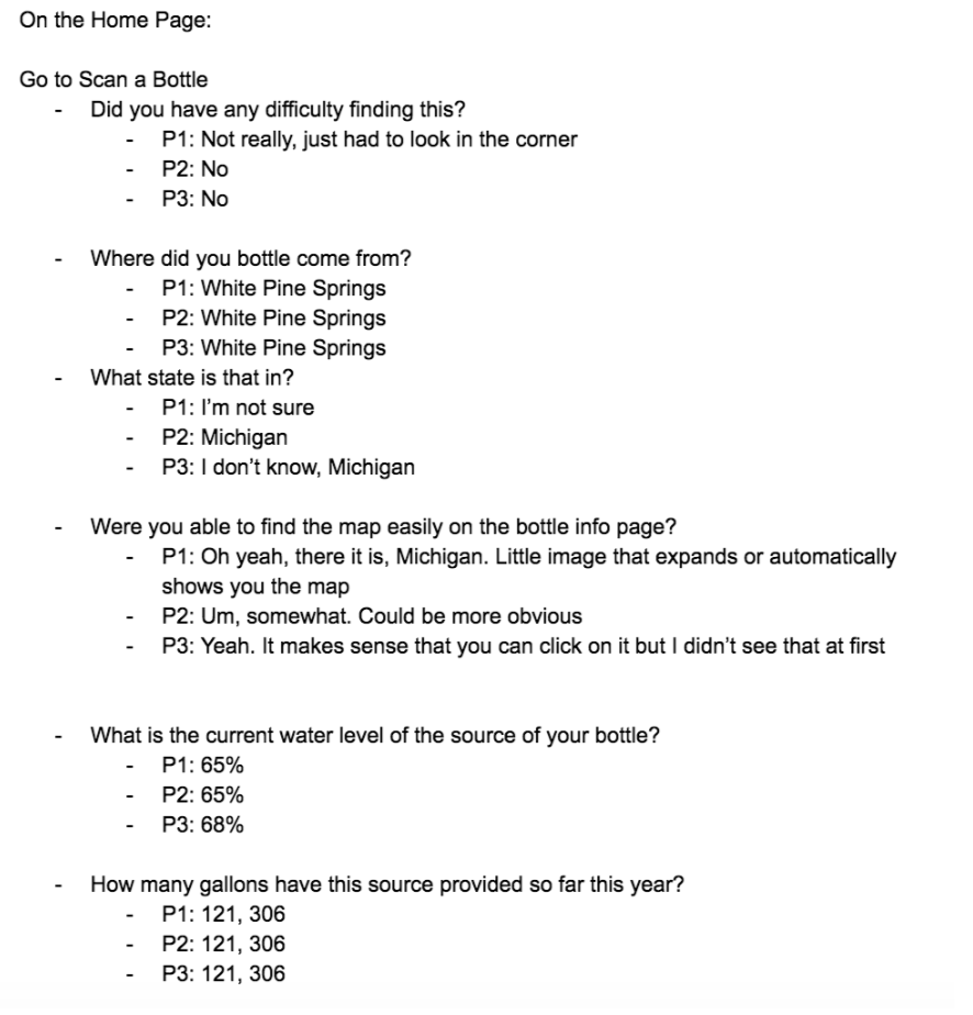 Navigation Test Results