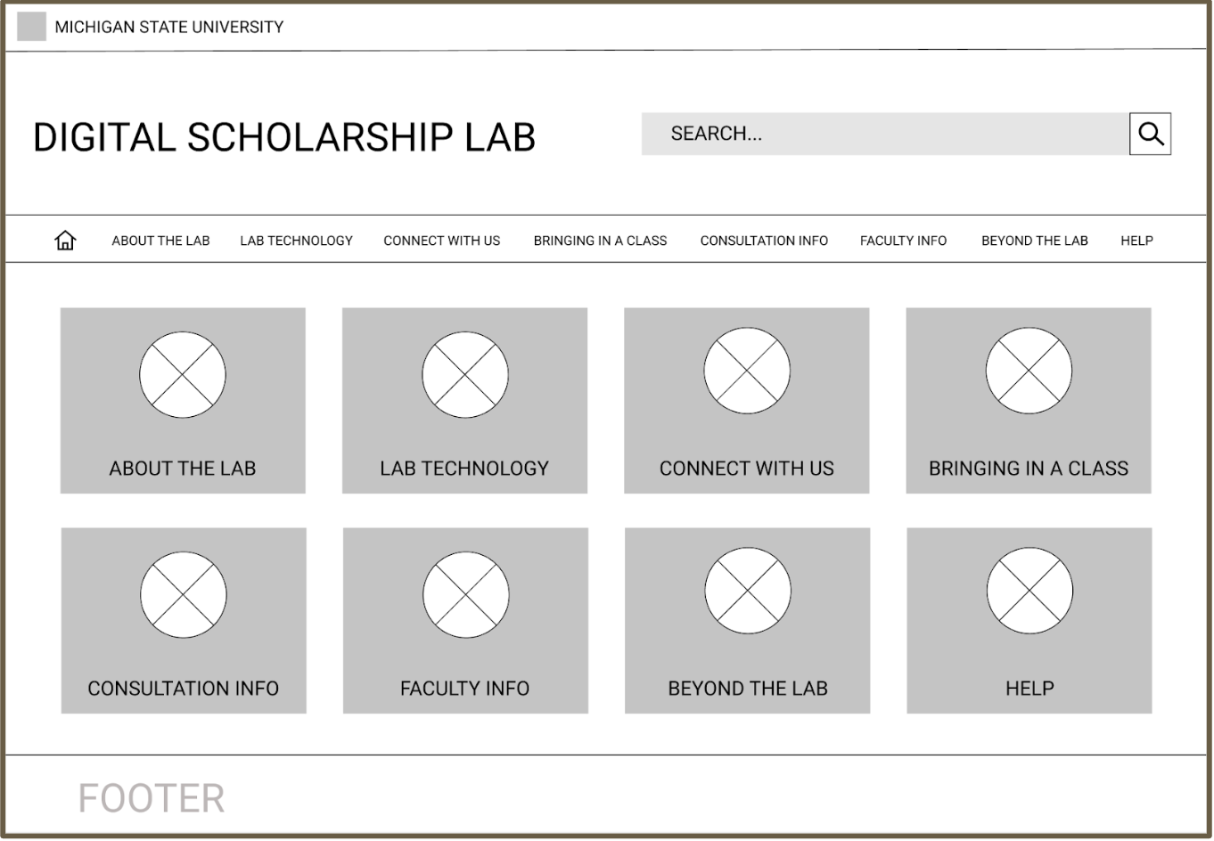 Home Page on Final Prototype