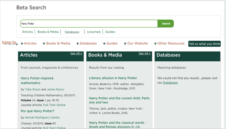 Proposed new version of the search bar with suggestions included. The "Jump to" was added onto this