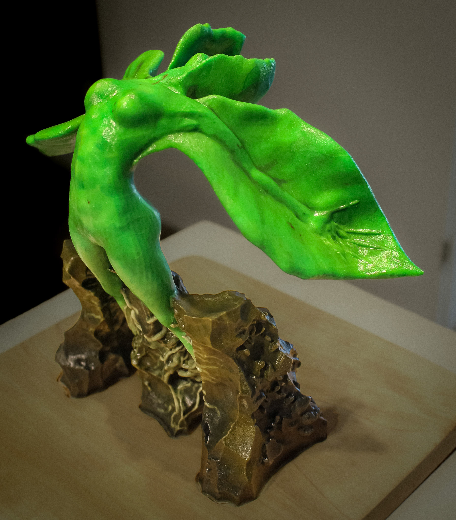 Joshua Killen, Green Woman 6.2, 2023, 3D printed colored gypsum