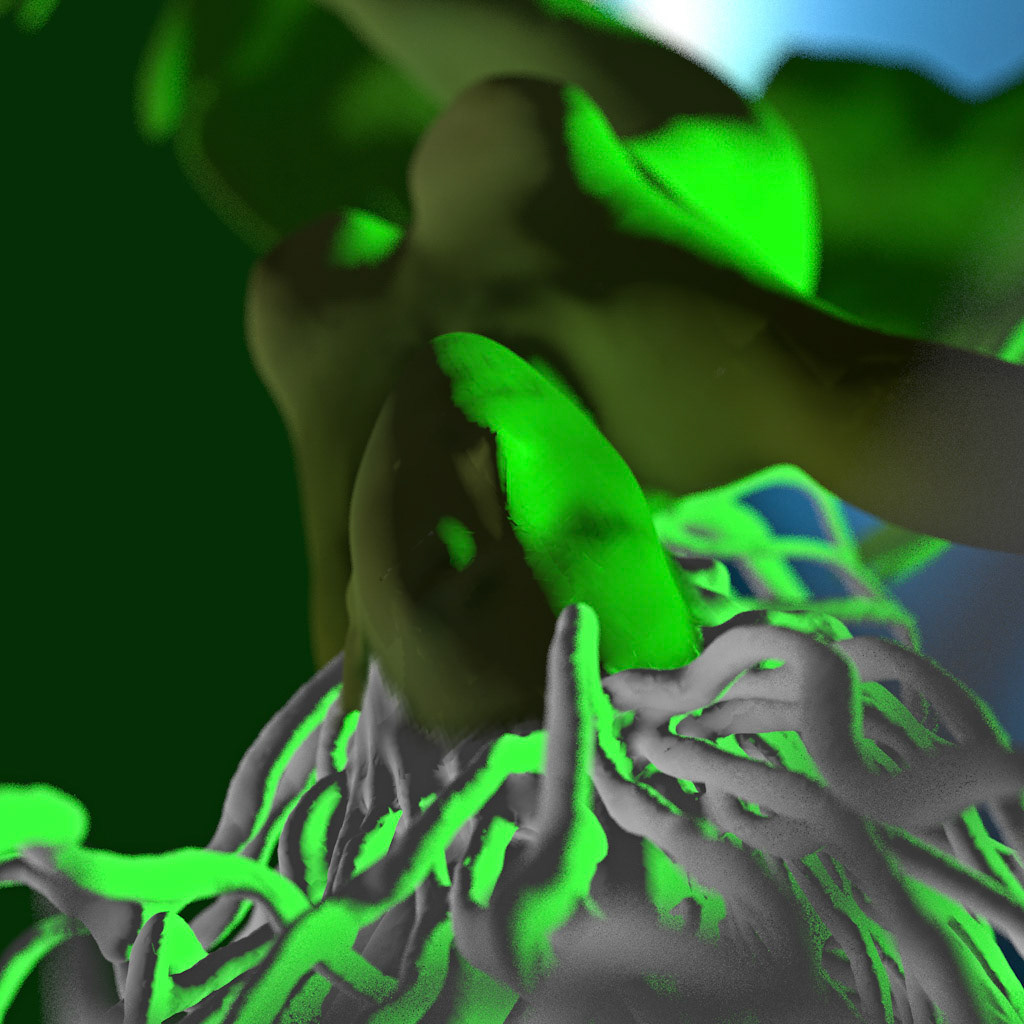 Joshua Killen, Green Woman 2.1, 2021, Digital rendering