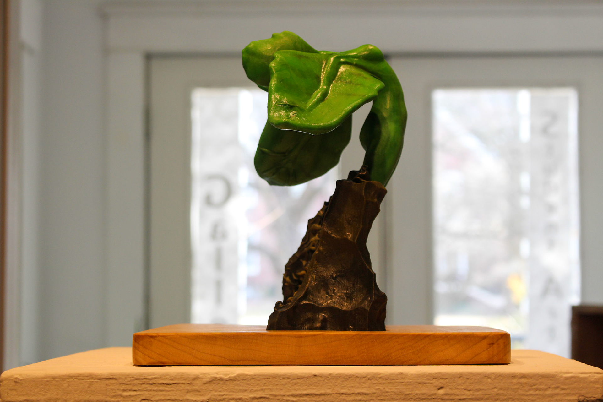 Joshua Killen, Green Woman 6.2, 2023, 3D printed colored gypsum