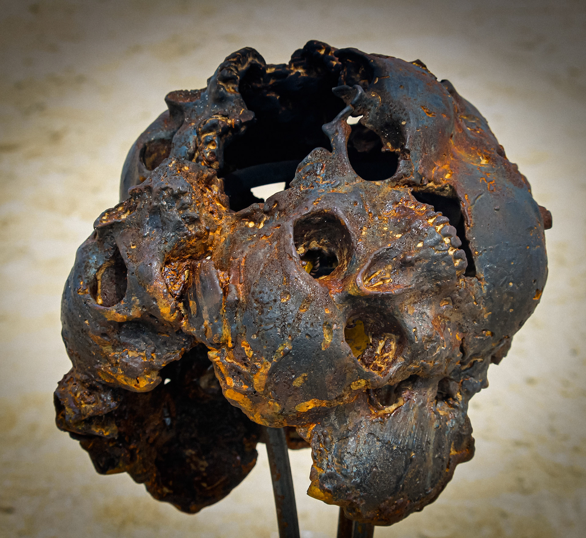 Beacon (detail), cast iron sculpture, 2022