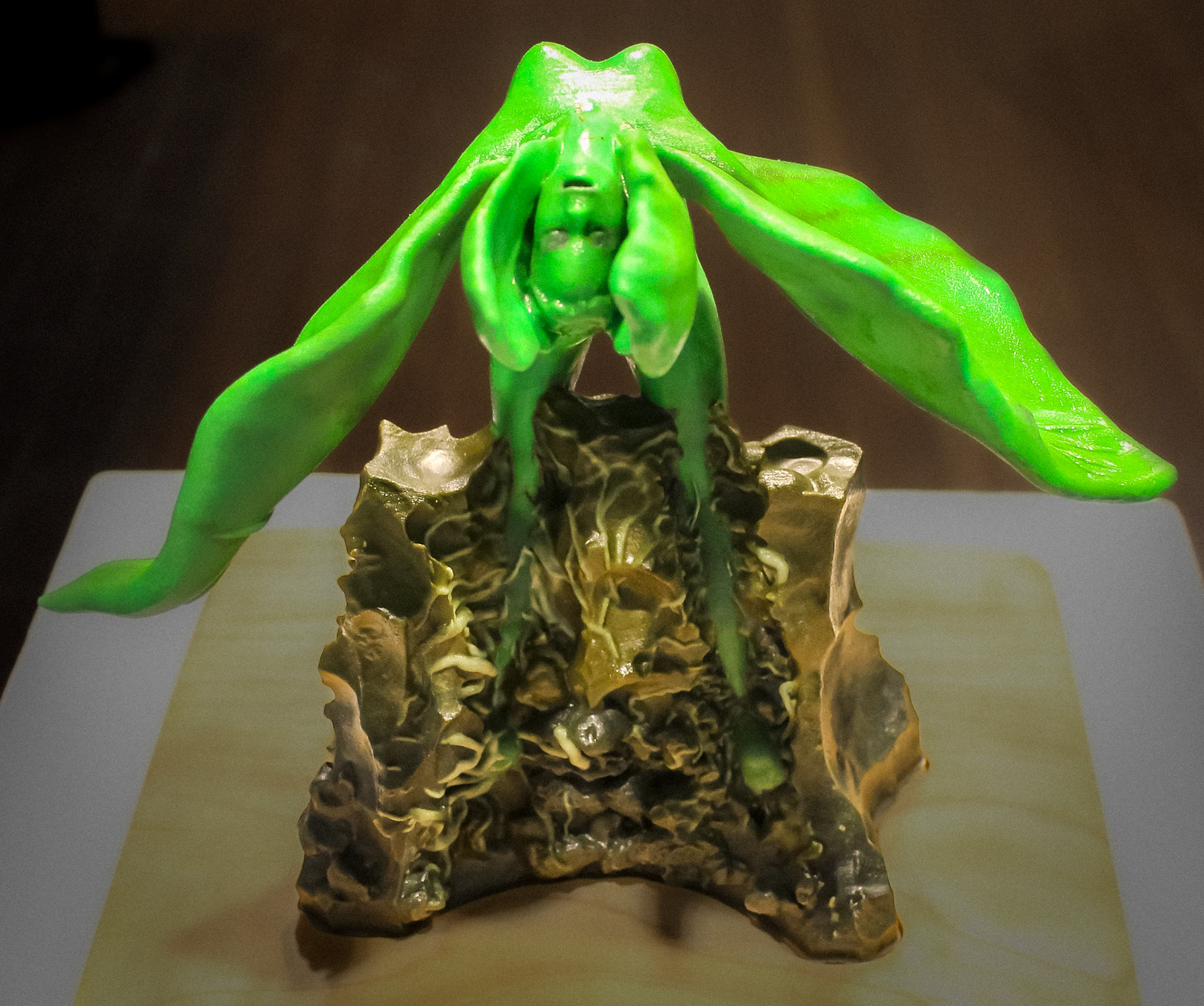 Joshua Killen, Green Woman 6.2, 2023, 3D printed colored gypsum