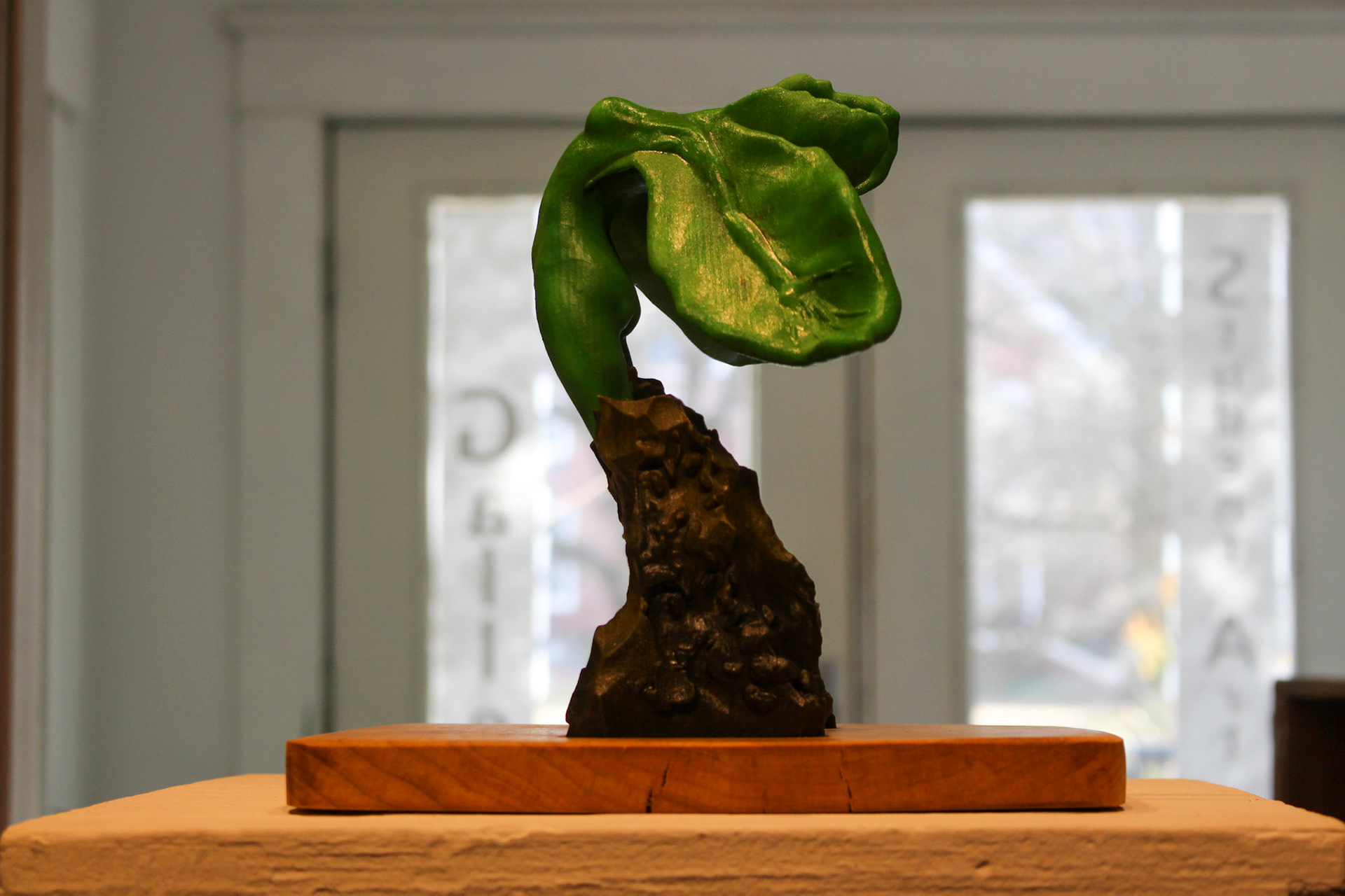 Joshua Killen, Green Woman 6.2, 2023, 3D printed colored gypsum