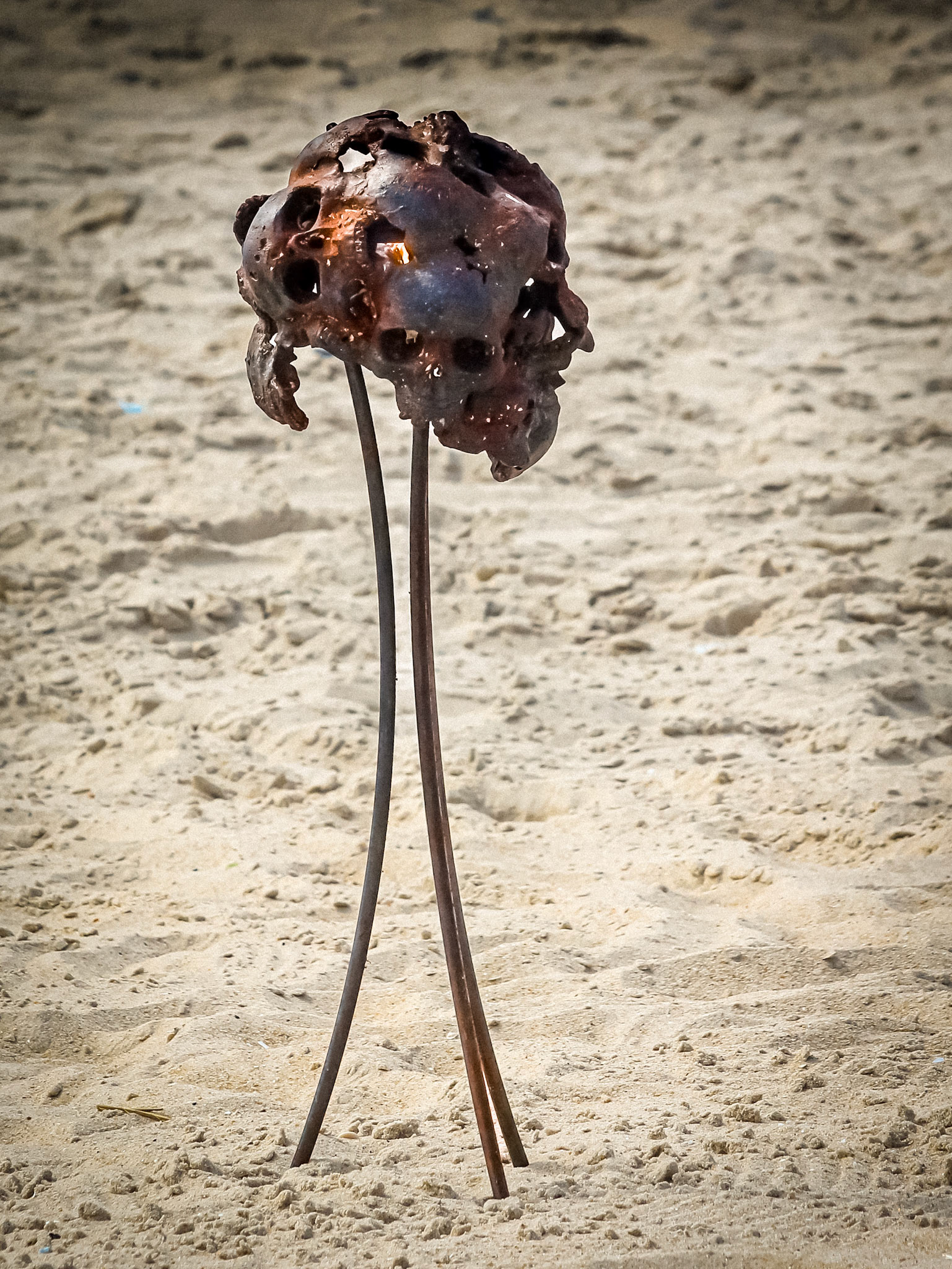 Beacon, cast iron sculpture, 2022