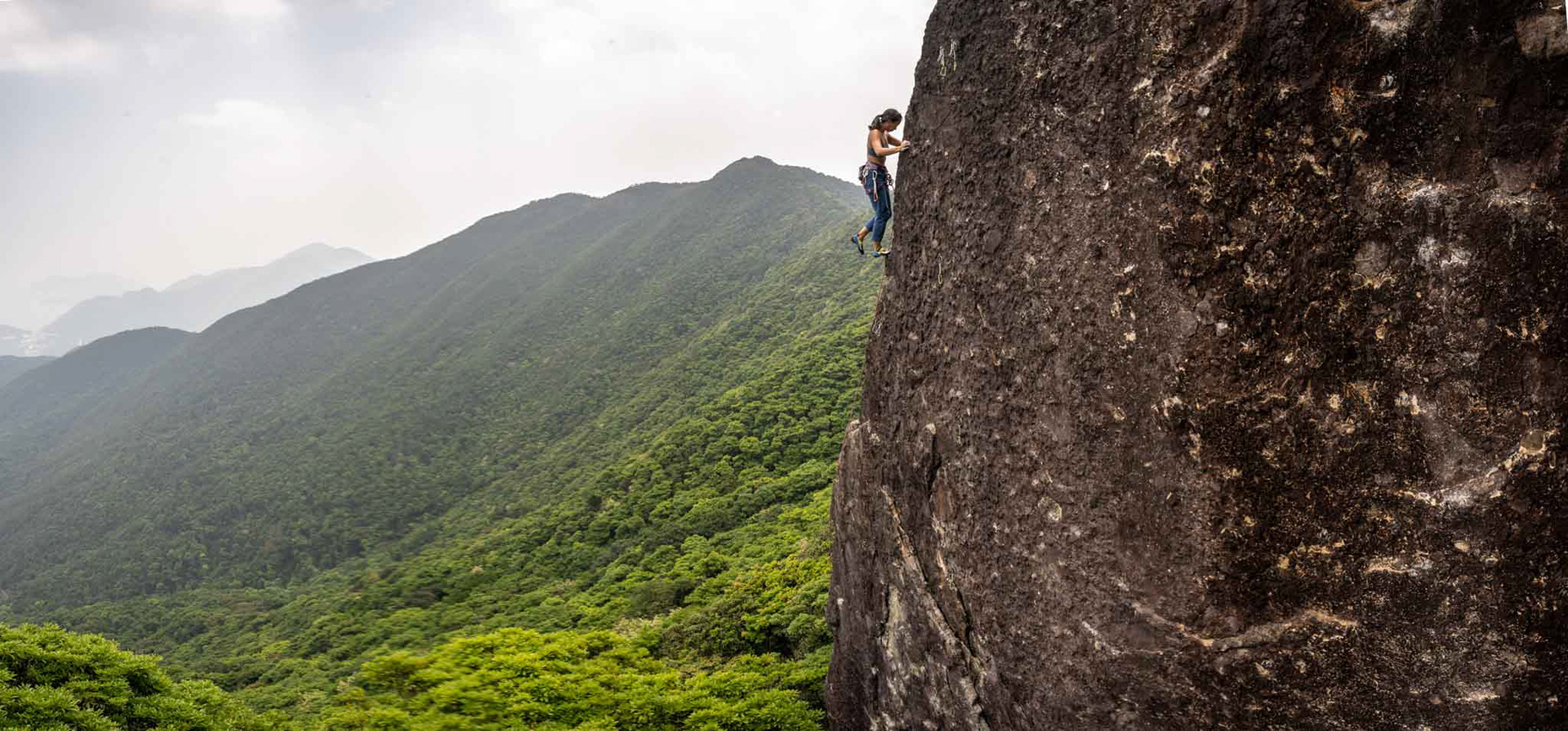 Agnes climbing at mount Parker