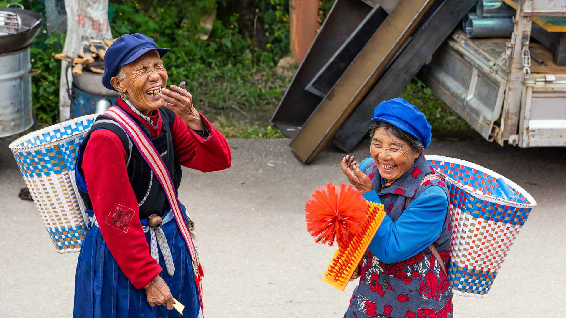 Market day happens once a month, and locals make the best of it