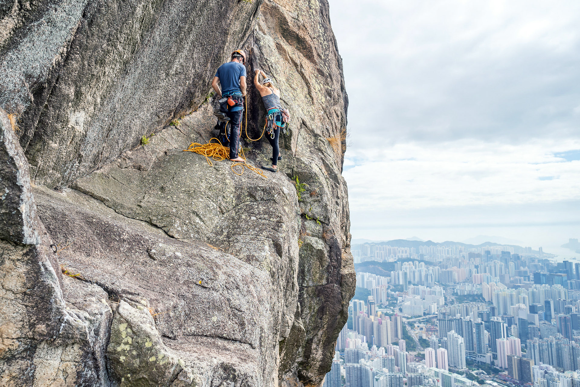 Gweilo multi-pitch on Lion Rock