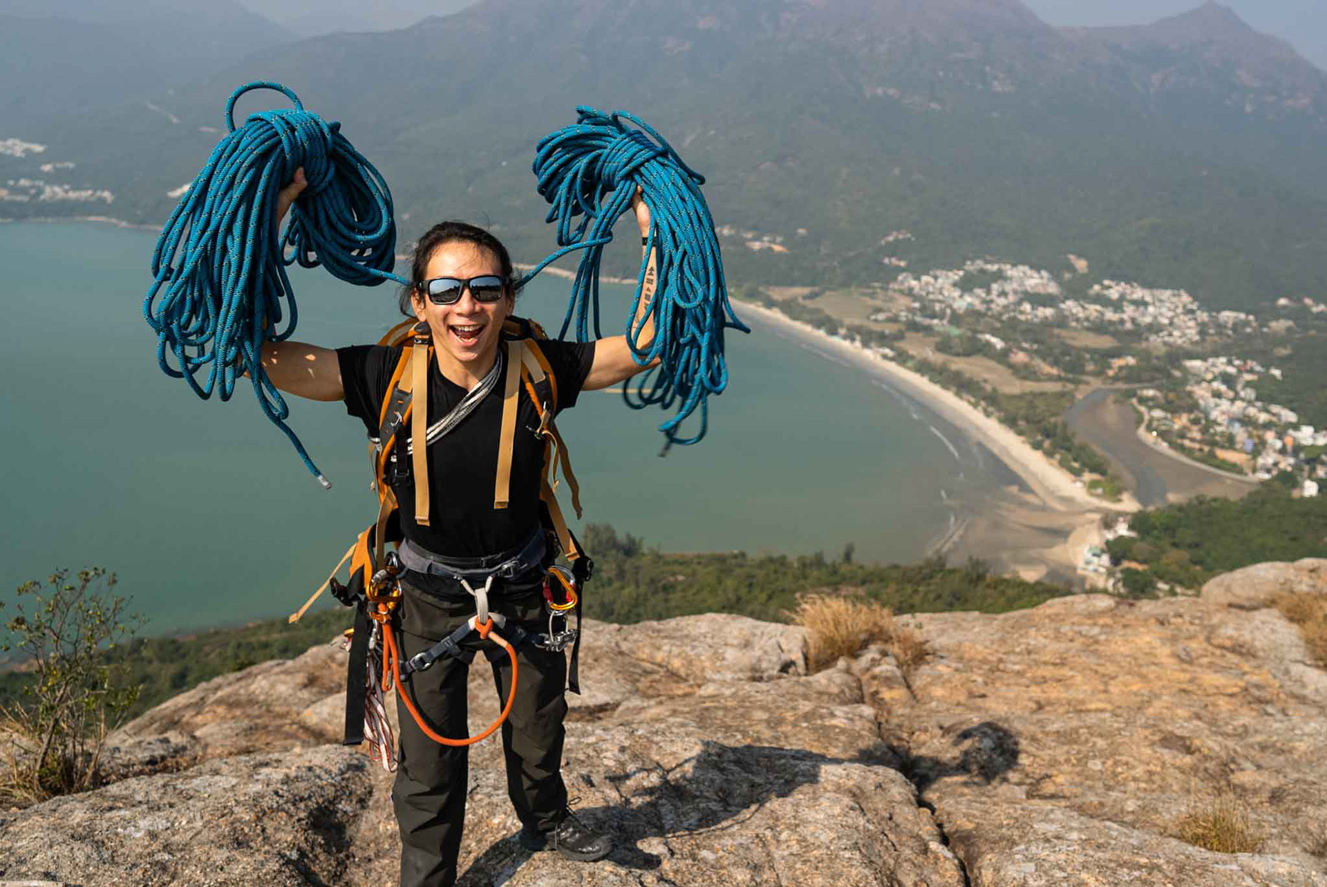 Nikolai speed climbing Temple crag