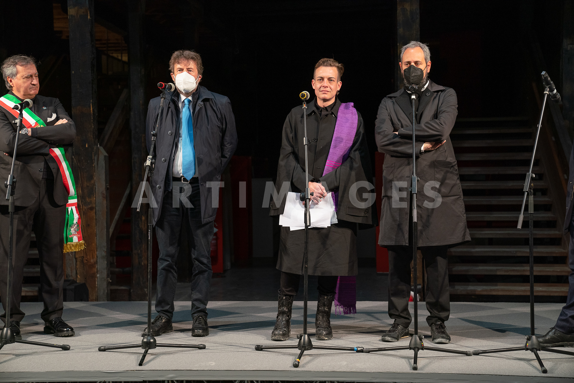 Inaugurazione Pagiglione Italia, Dario Franceschini, Eugenio Viola, Gian Maria Tosatti