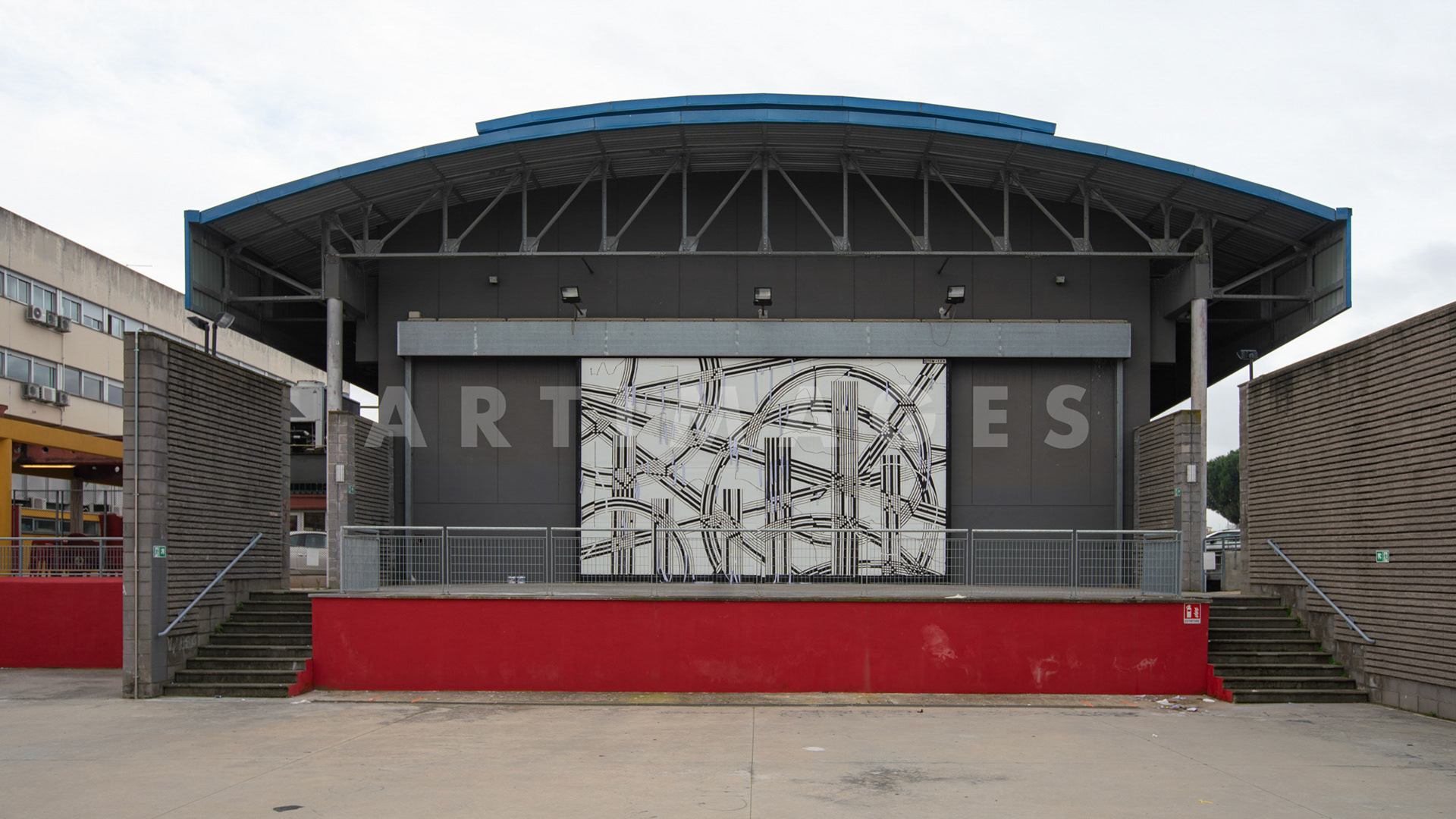 Sten e Lex, opera portone Teatro Tor Bella Monaca Roma, © Giovanni De Angelis 2021