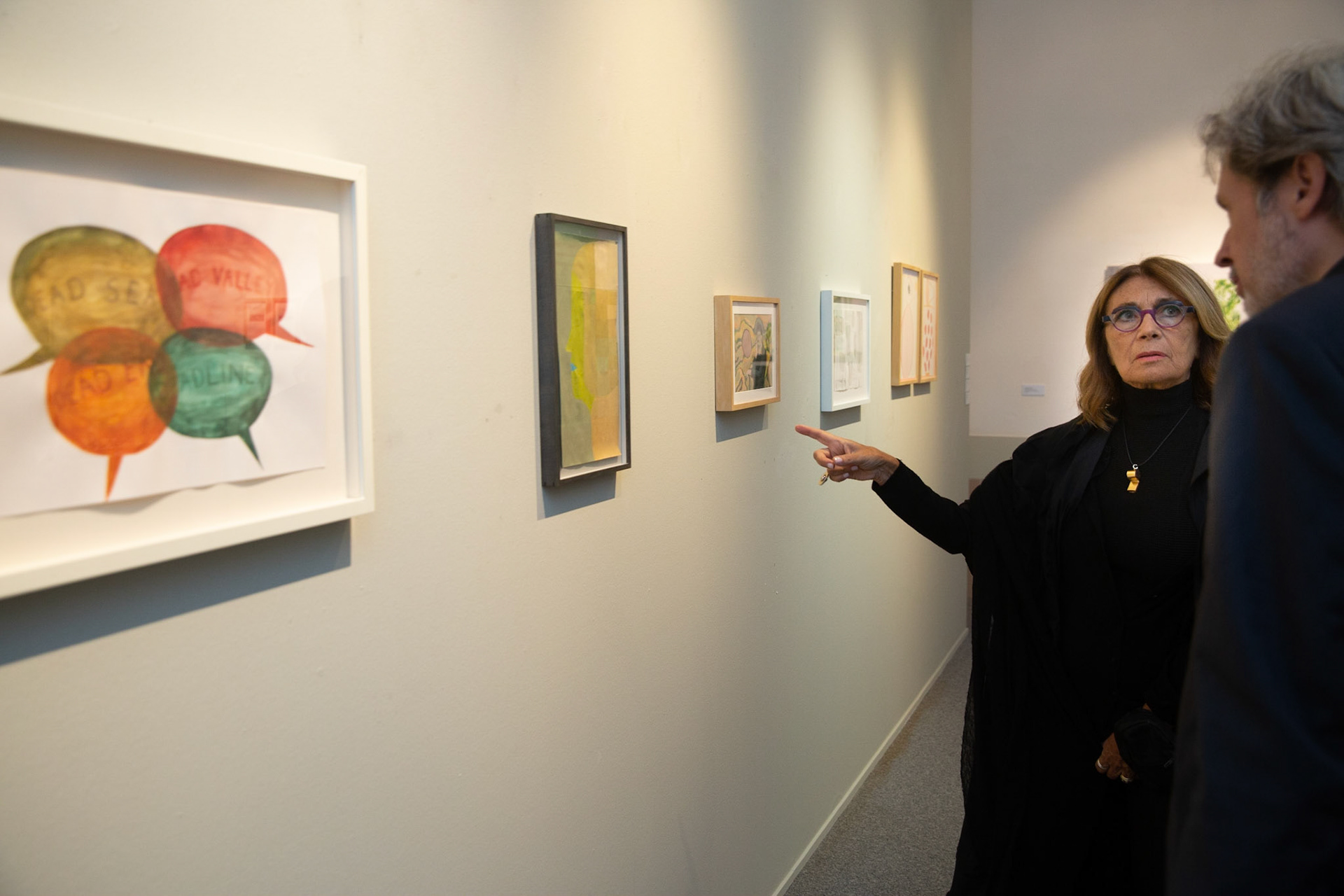 Ines Musumeci Greco e Lorenzo Benedetti curatore della mostra Mostra "La Potenza dell'Arte Contemporanea" - Pinacoteca - Potenza