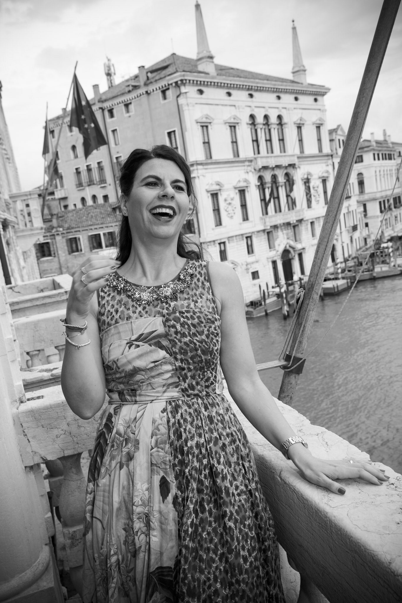 Geppi Cucciari in occasione della presentazione del progetto artistico di Christian Holstad all'Unicersità Ca' Foscari di Venezia in occasione della 58ma Biennale di Arte di Venezia