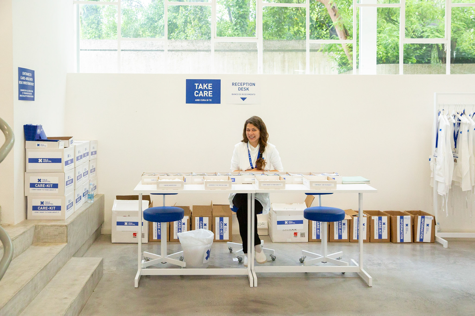 Israel Pavilion - Field Hospital X - Commissioner: Michael Gov, Arad Turgeman.Curator: Avi Lubin.Exhibitor: Aya Ben Ron. - La Biennale International art exhibition 58