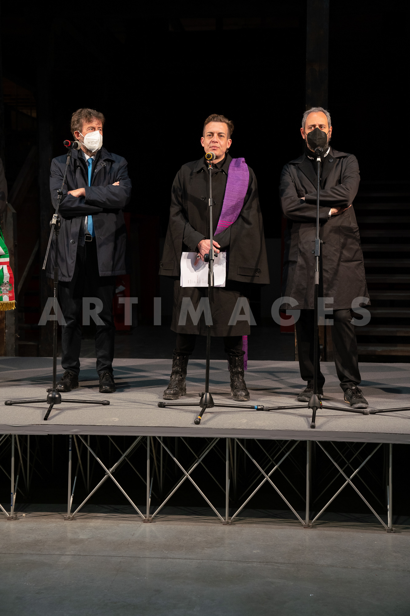 Inaugurazione Pagiglione Italia, Dario Franceschini, Eugenio Viola, Gian Maria Tosatti