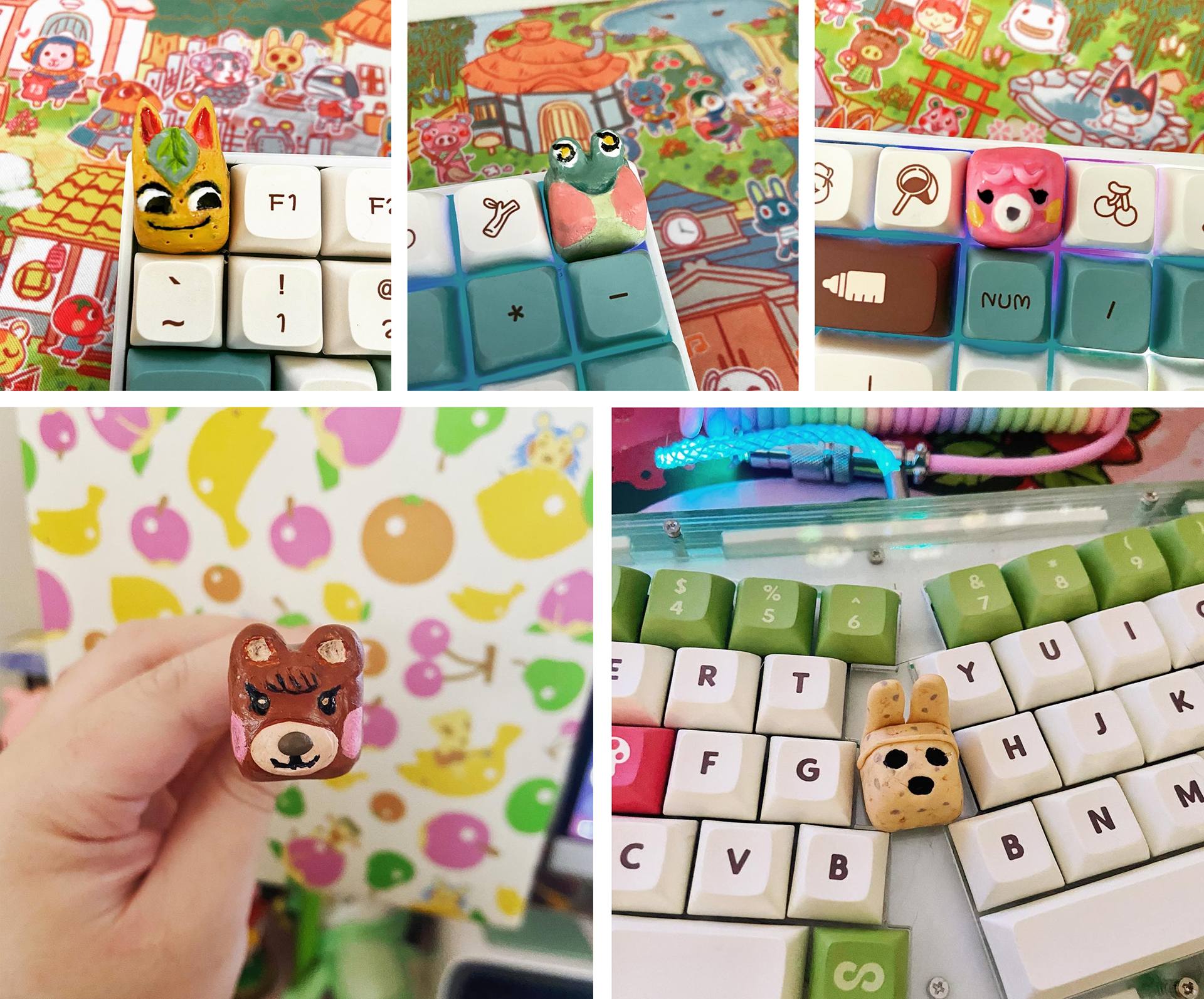 Polymer clay mechanical keyboard keycaps