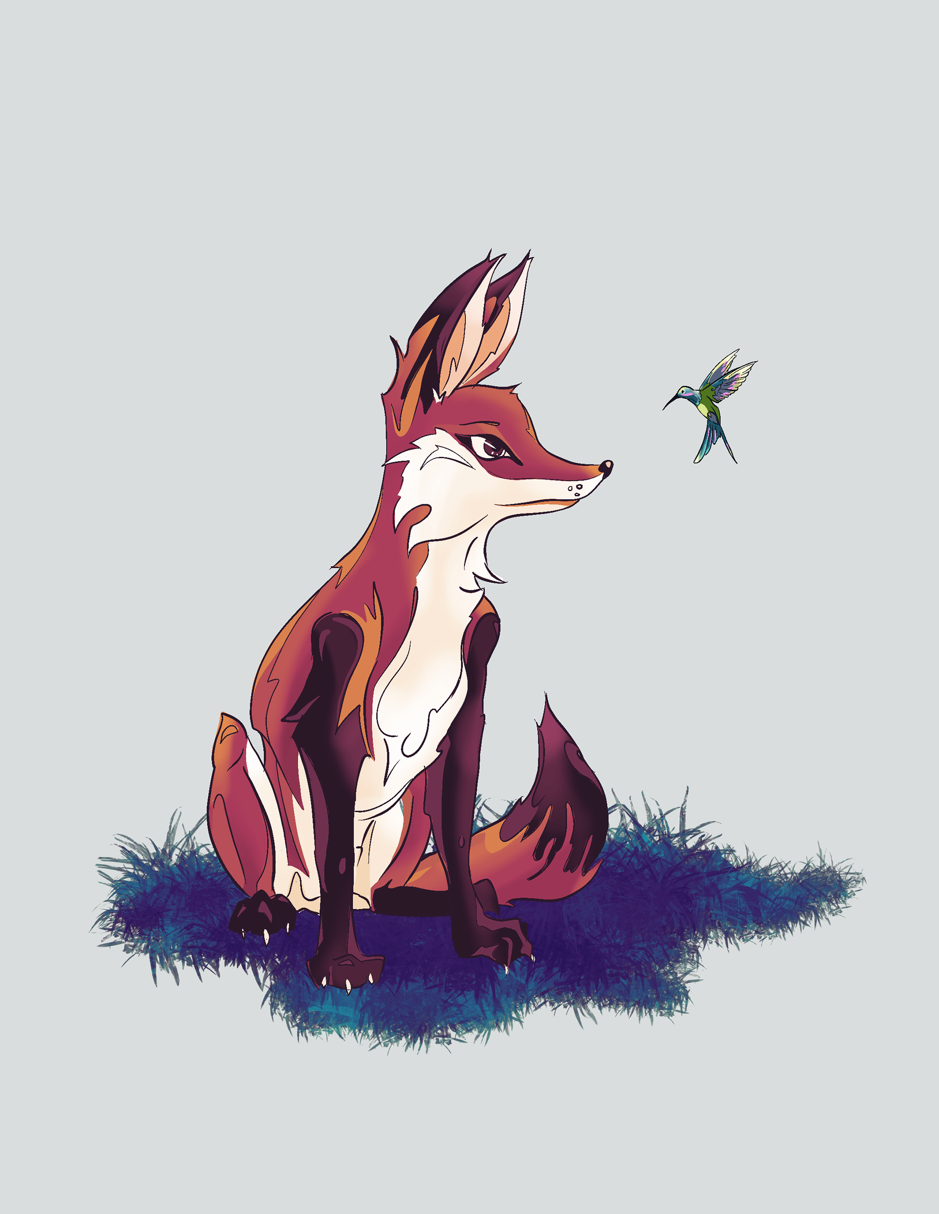 "Fox Bird" Procreate.