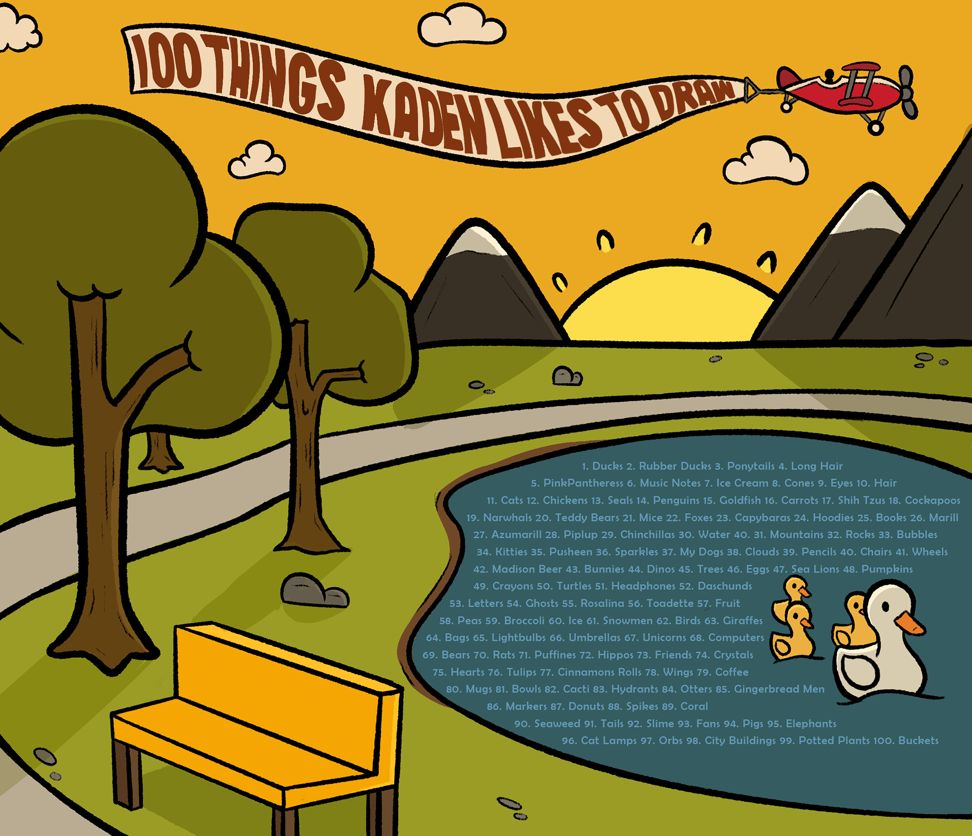 100 Things I like to Draw