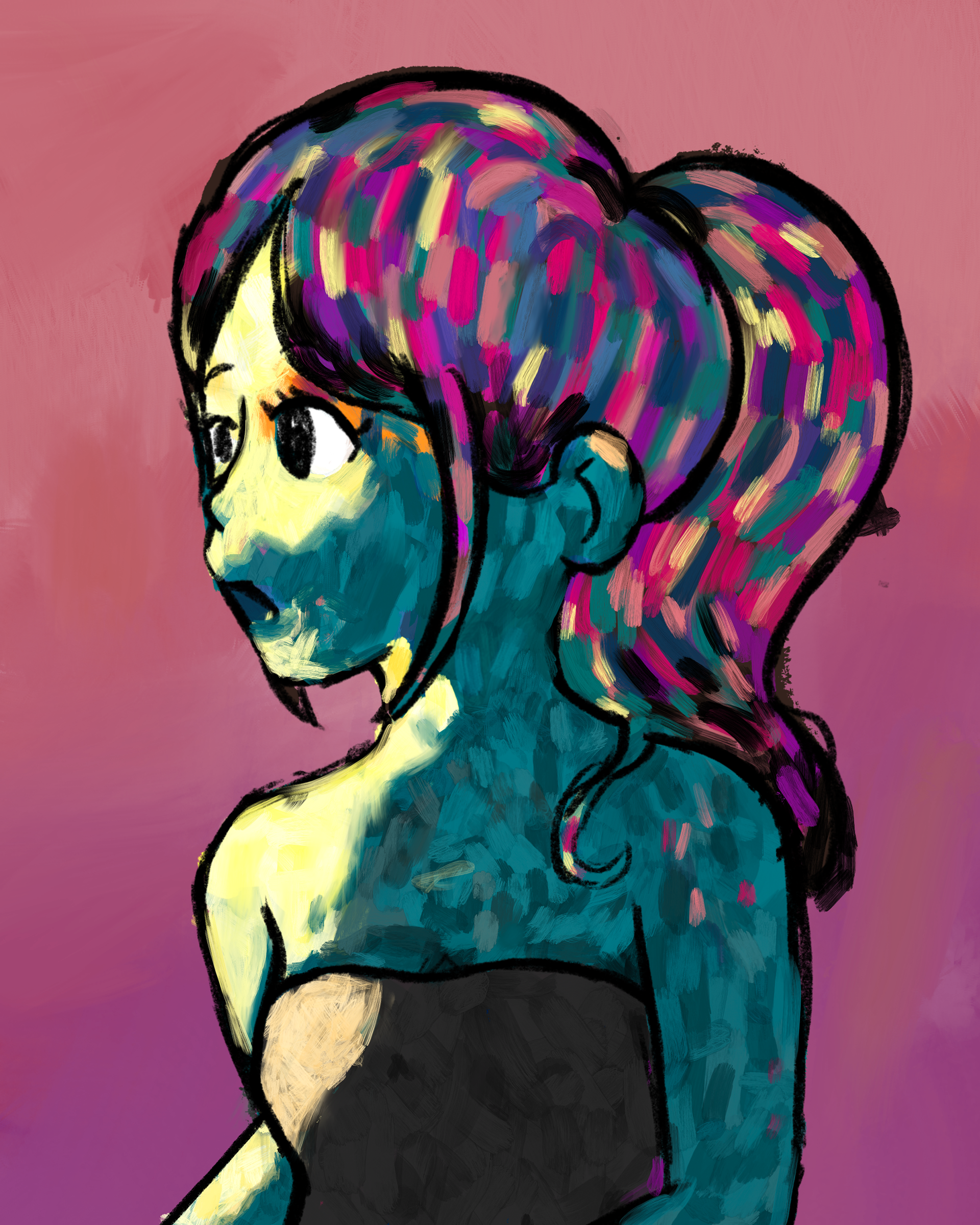 PinkPantheress: Acrylic Style Painting