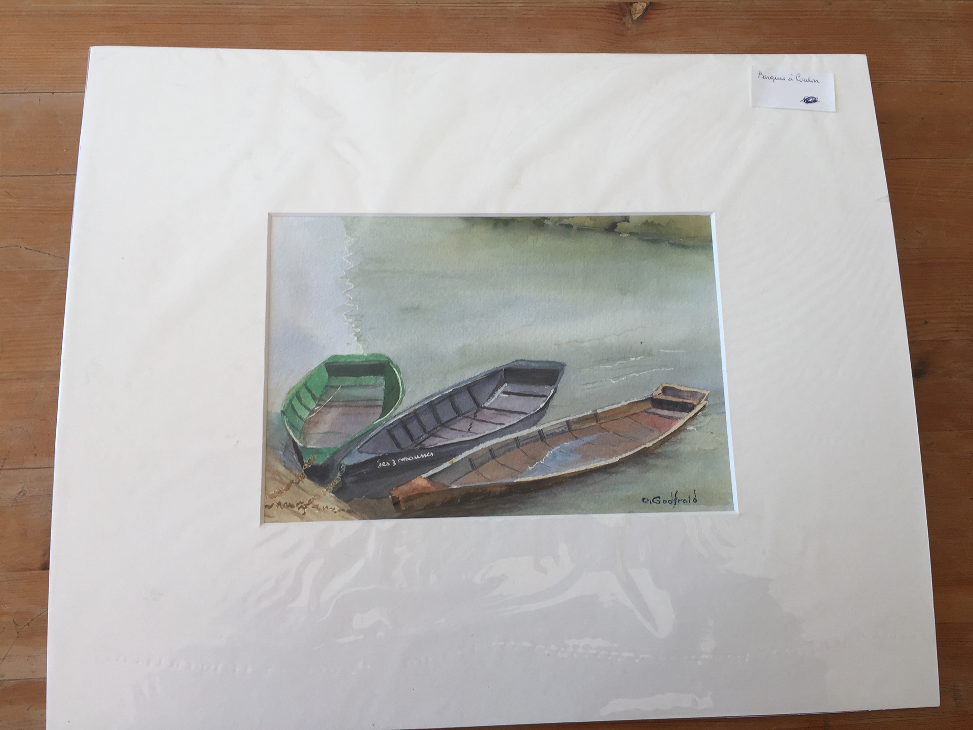 "Barques à Coulon". prix 15 €