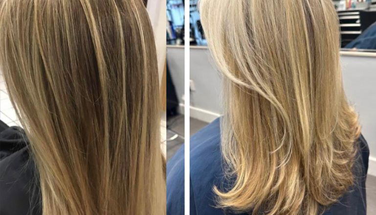 Highlights specialist does full and partial highlights at Sarasota’s best salon