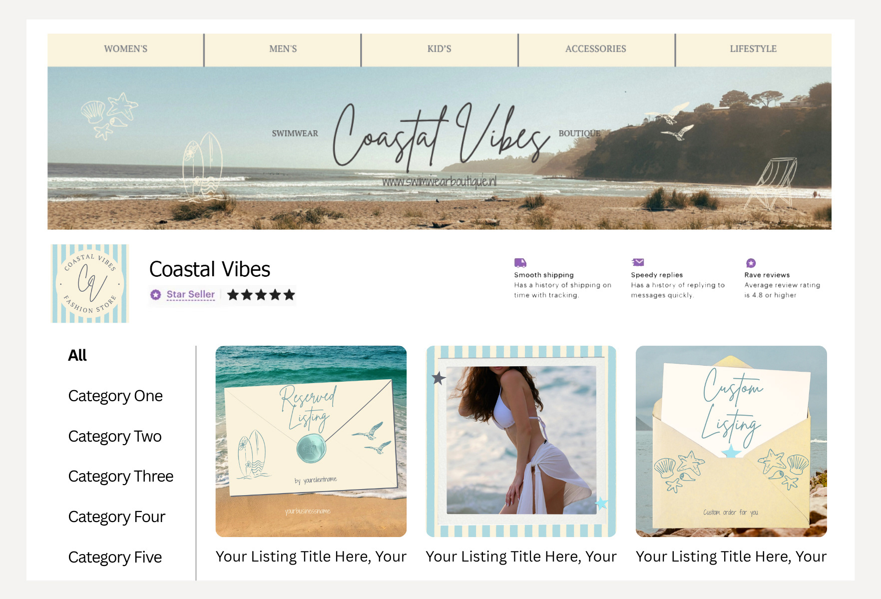 Etsy Store Design