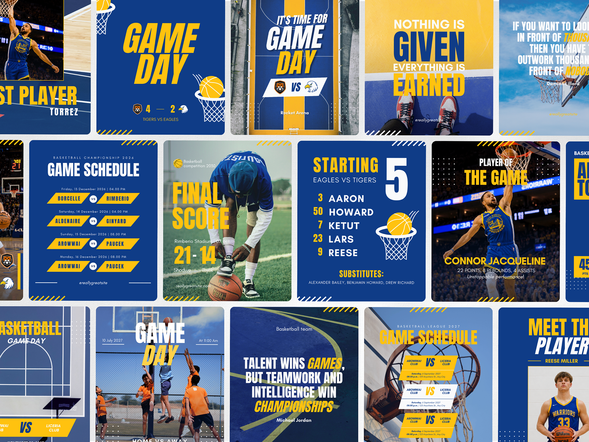 Blue & Gold Basketball Team Posts