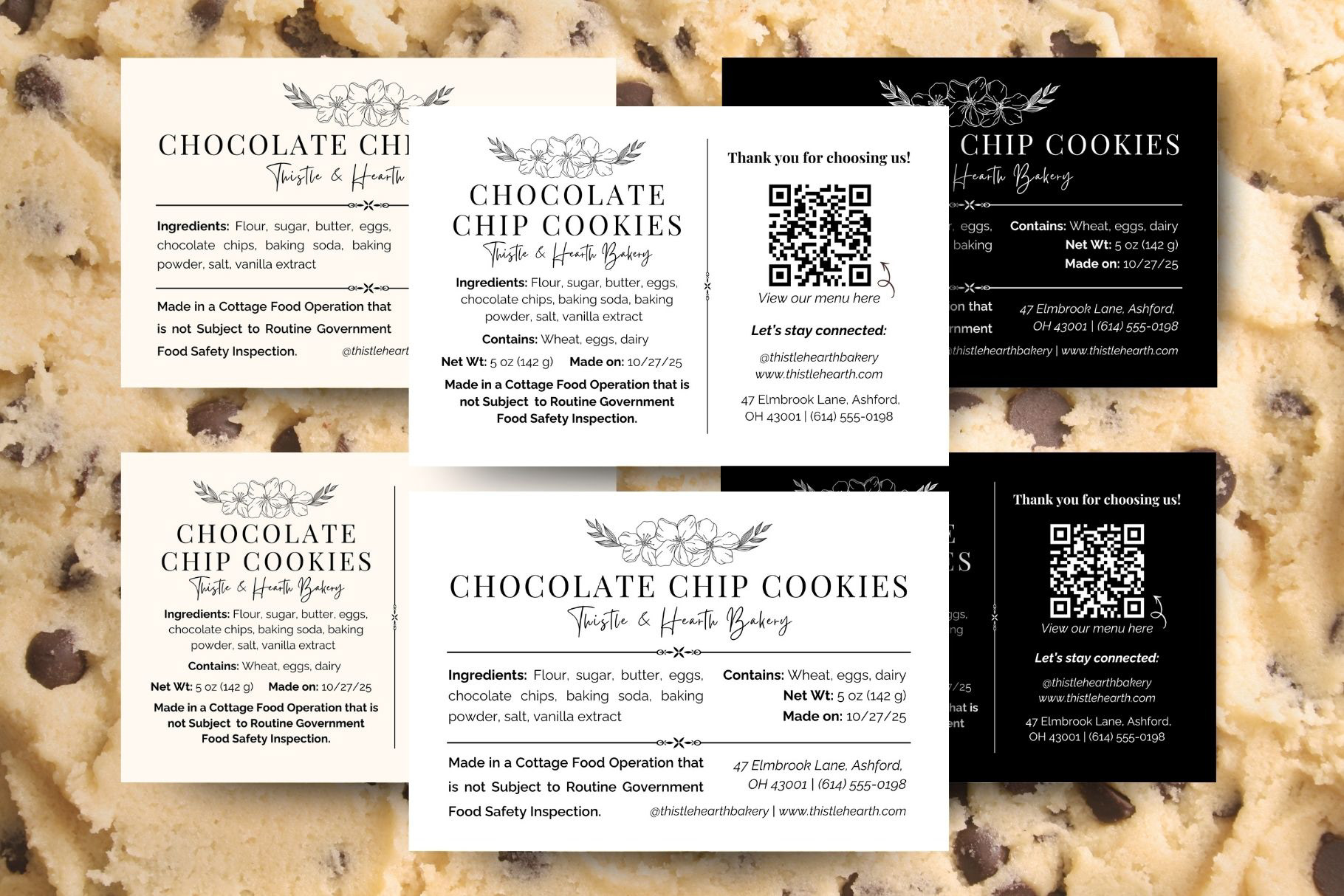 Minimalistic Bakery Labels