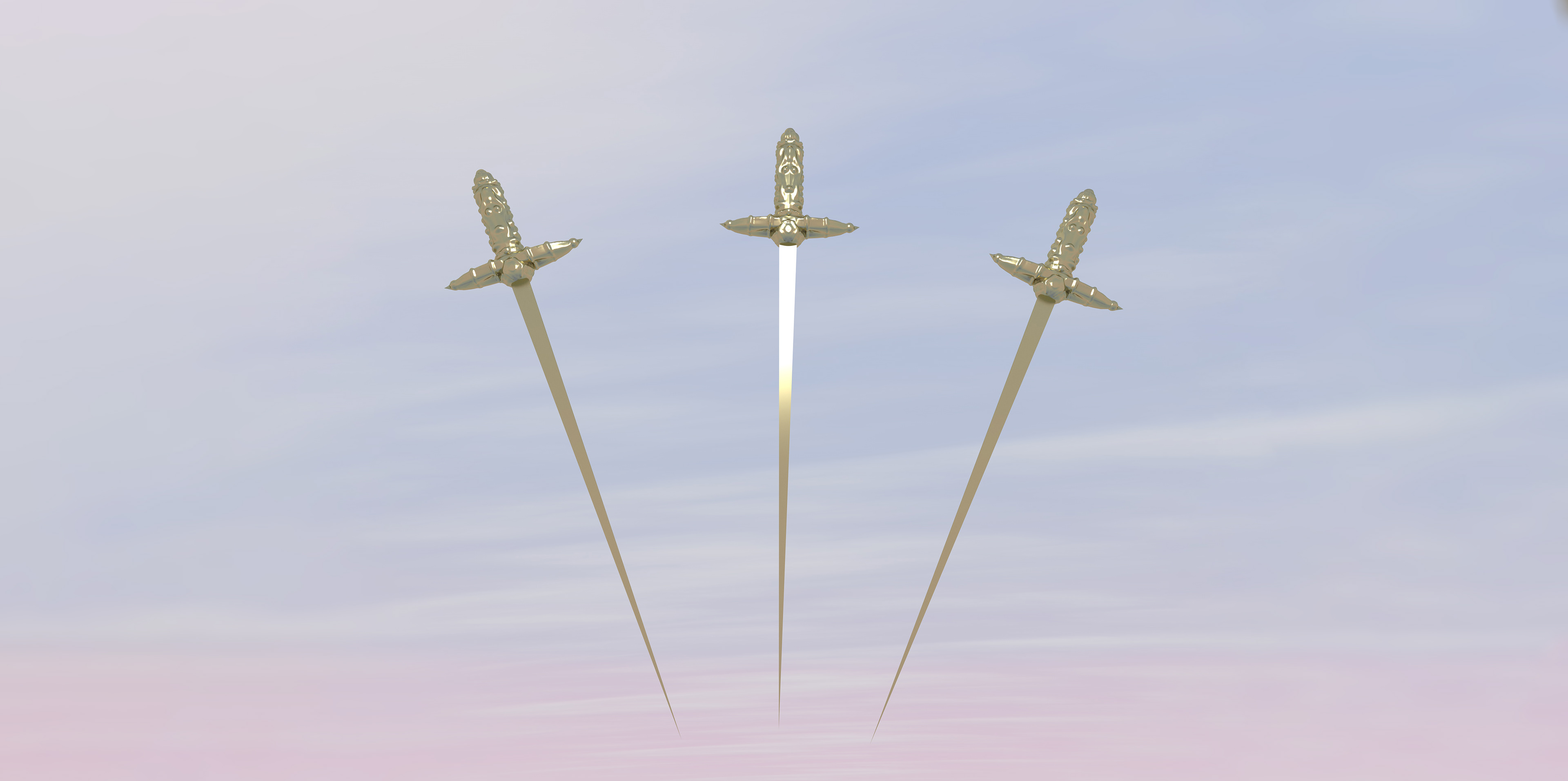 Swords created with Blender and Cinema 4D